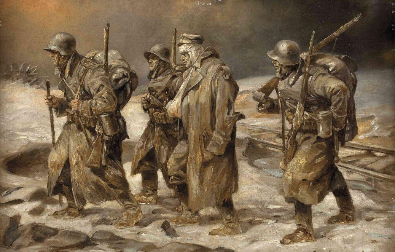 1332x850 Wallpaper weapons, figure, soldiers, uniforms, The second world