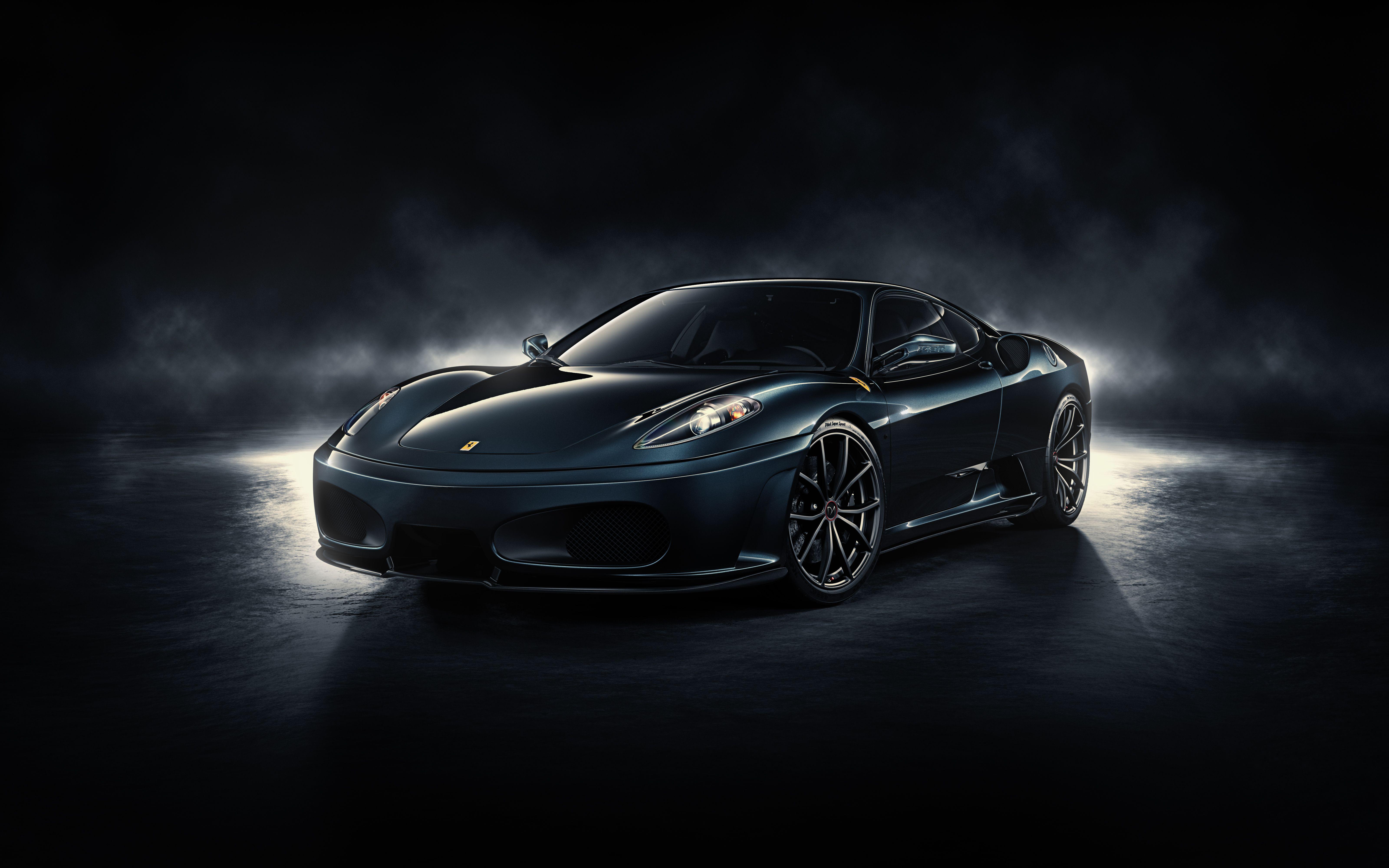 black ferrari wallpaper