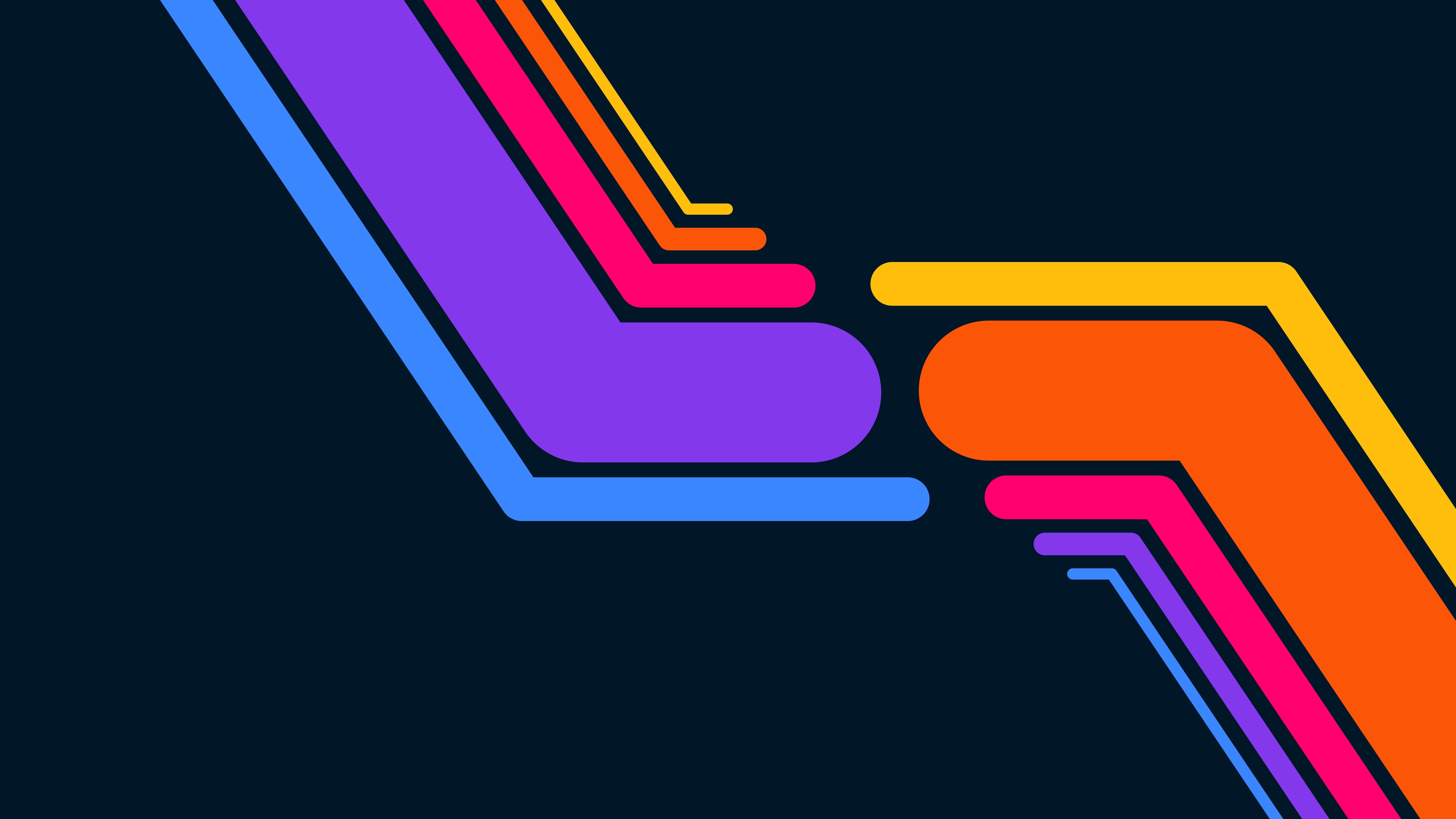 7680x4320 Minimalist colored lines Wallpaper 4K for Desktop