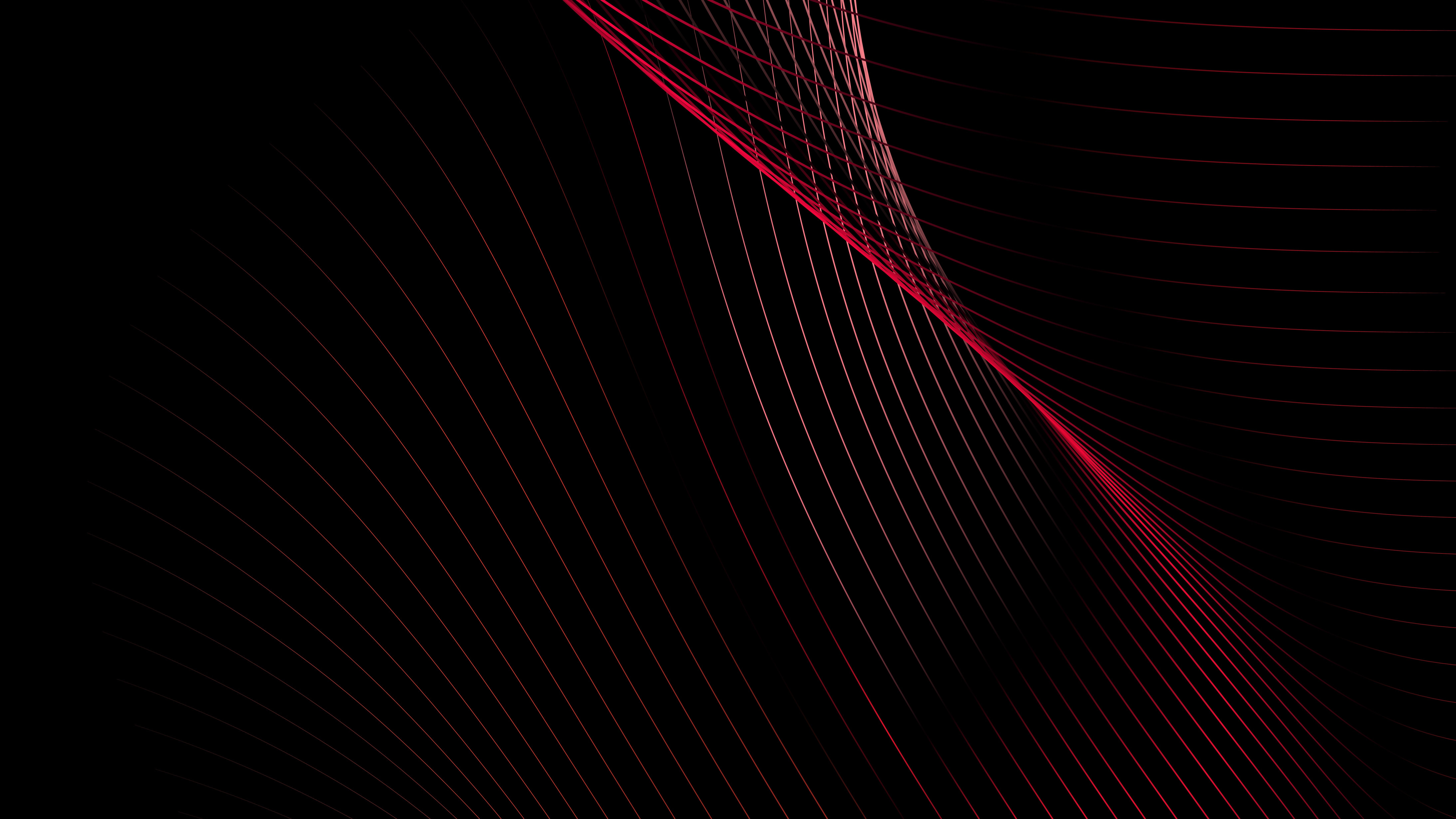 8750x4921 Red wavy thin lines on a black background Desktop wallpaper 1024x1024