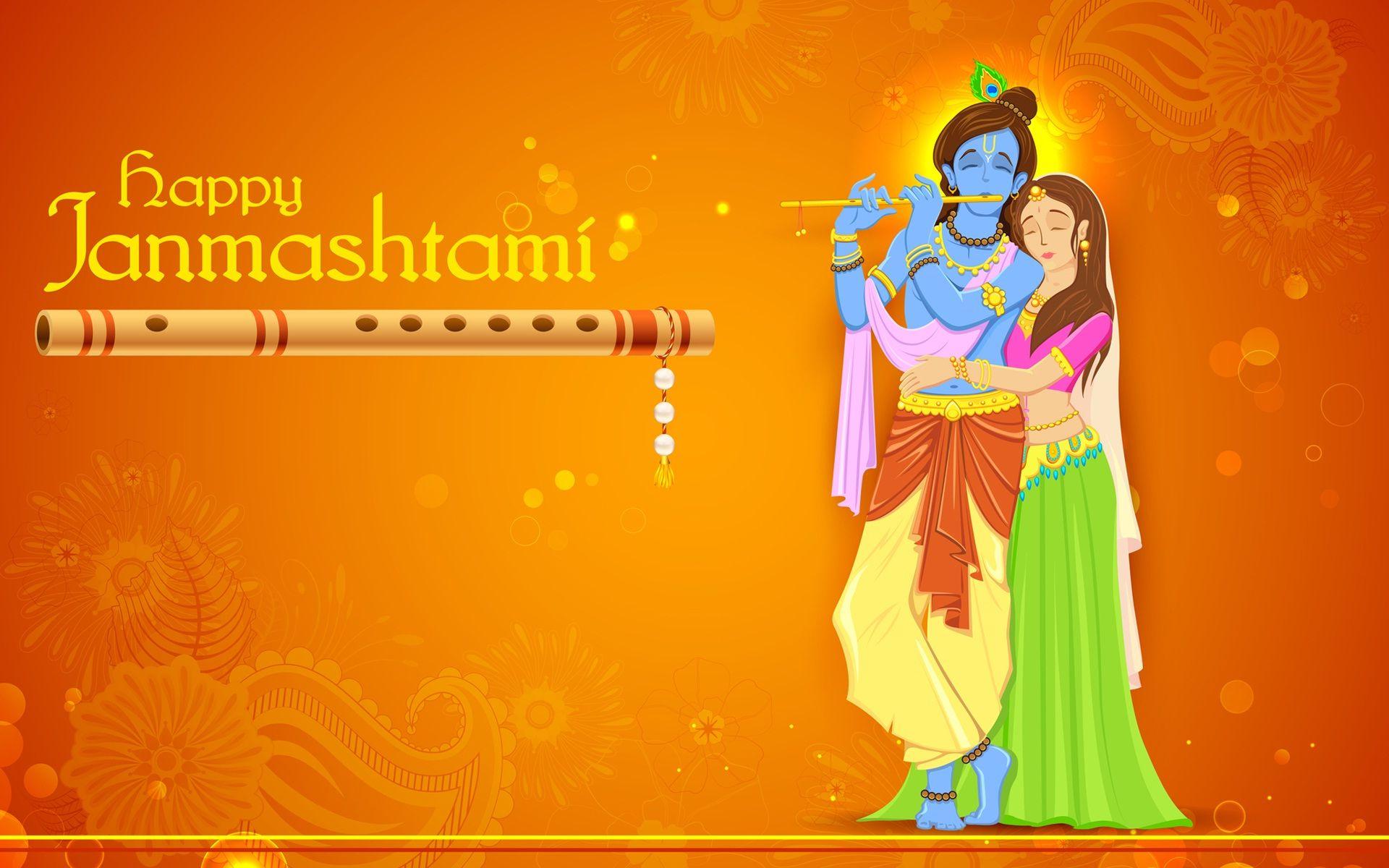 1920x1200 Radha Krishna Janmashtami Wallpaper