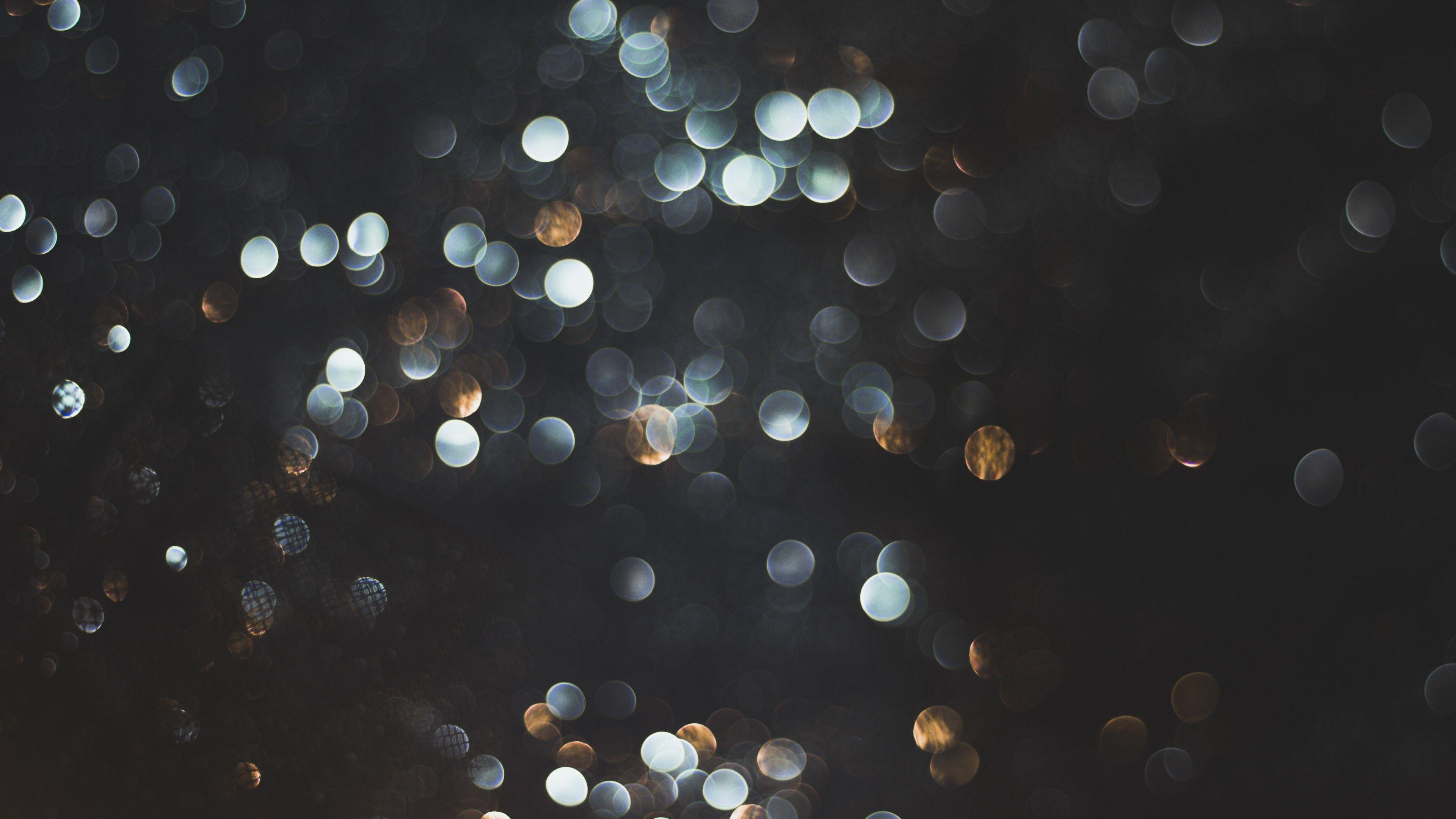 3840x2160 Wallpaper Bokeh, Lights, Dark, HD, 5K, Abstract