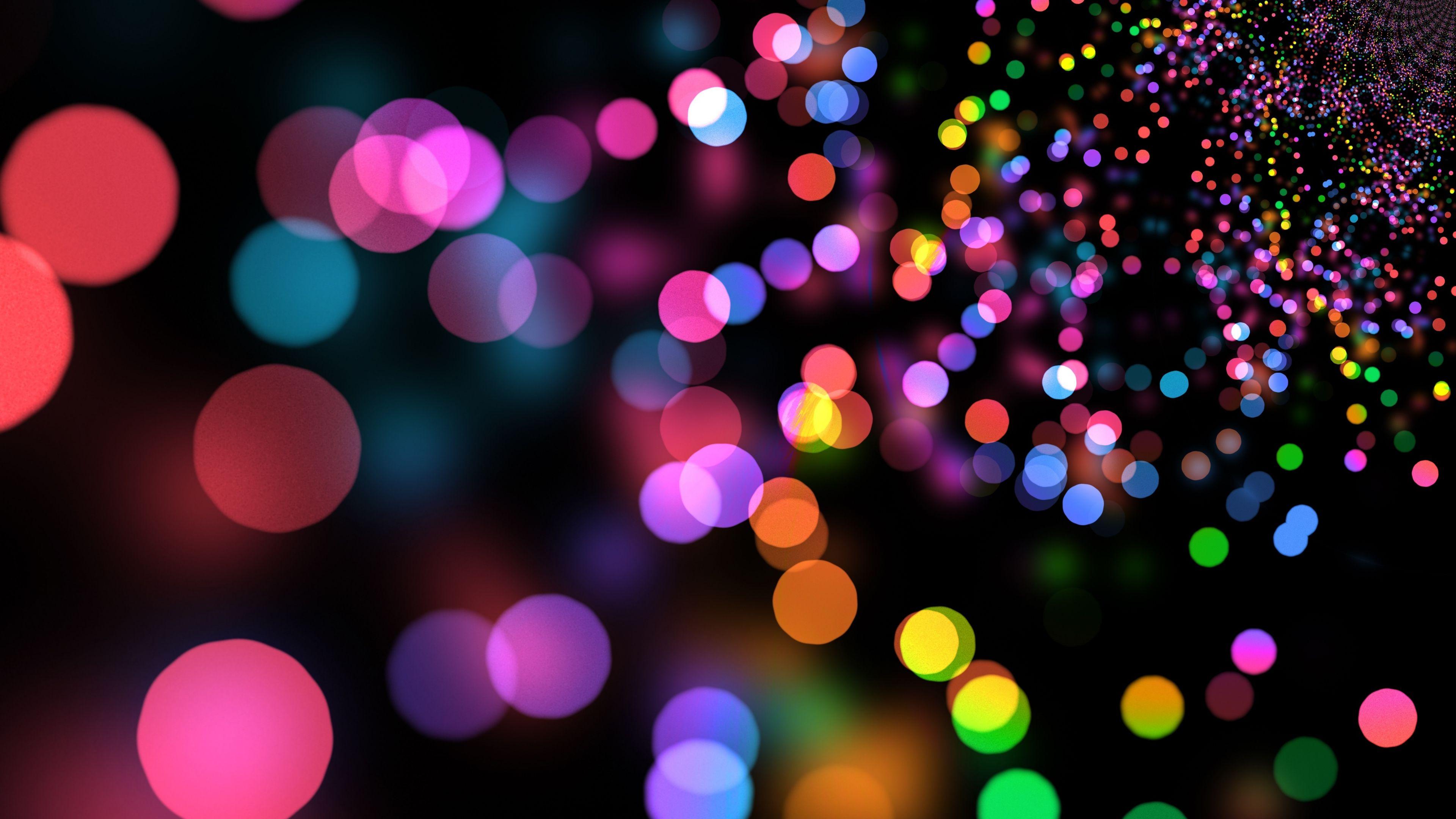 3840x2160 Download 3840x2160 wallpaper party lights, circles, colorful