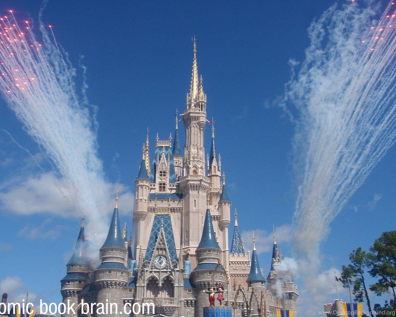 1280x1024 Disney World Castle Wallpaper Fireworks Desktop Background
