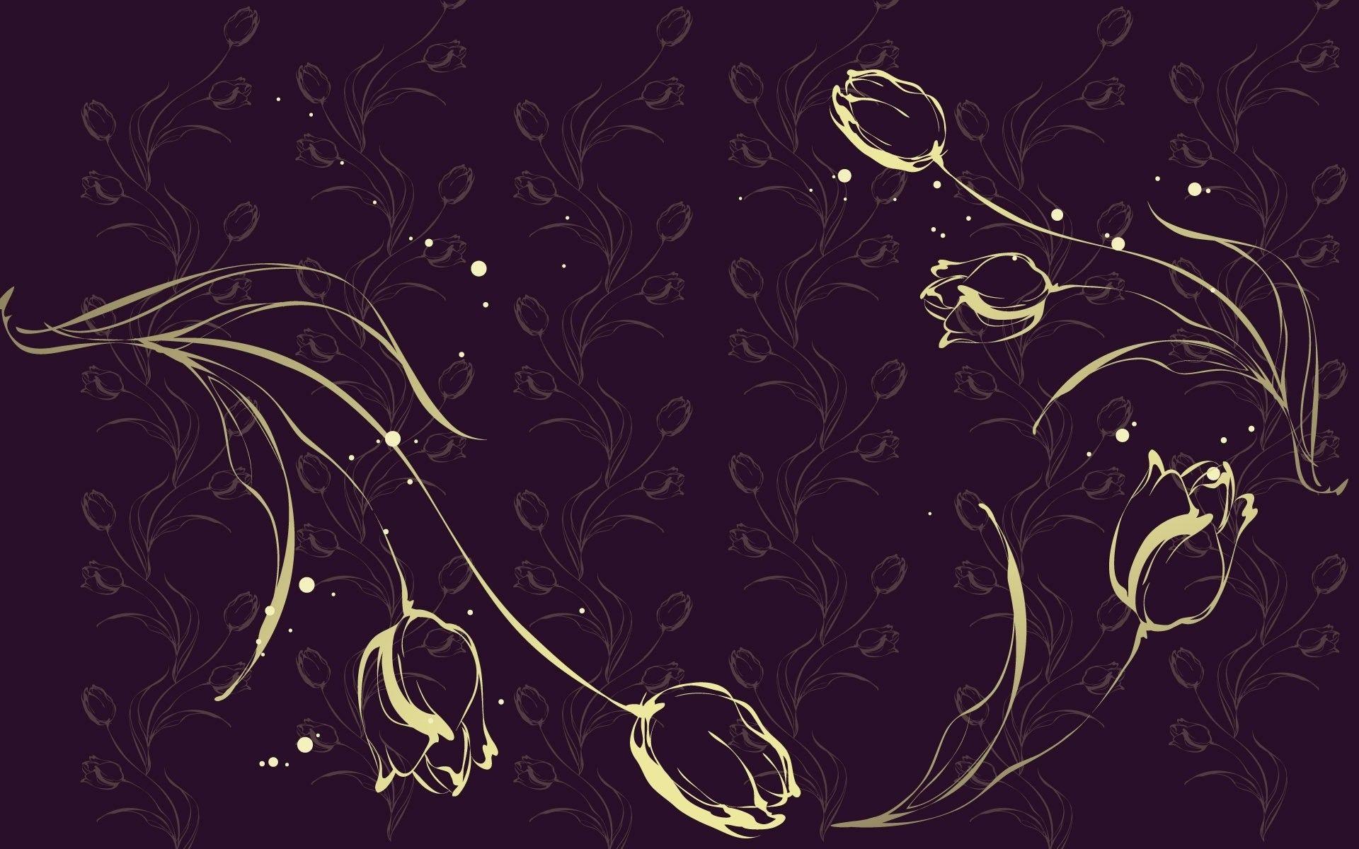1920x1200 Purple Tulips Pattern