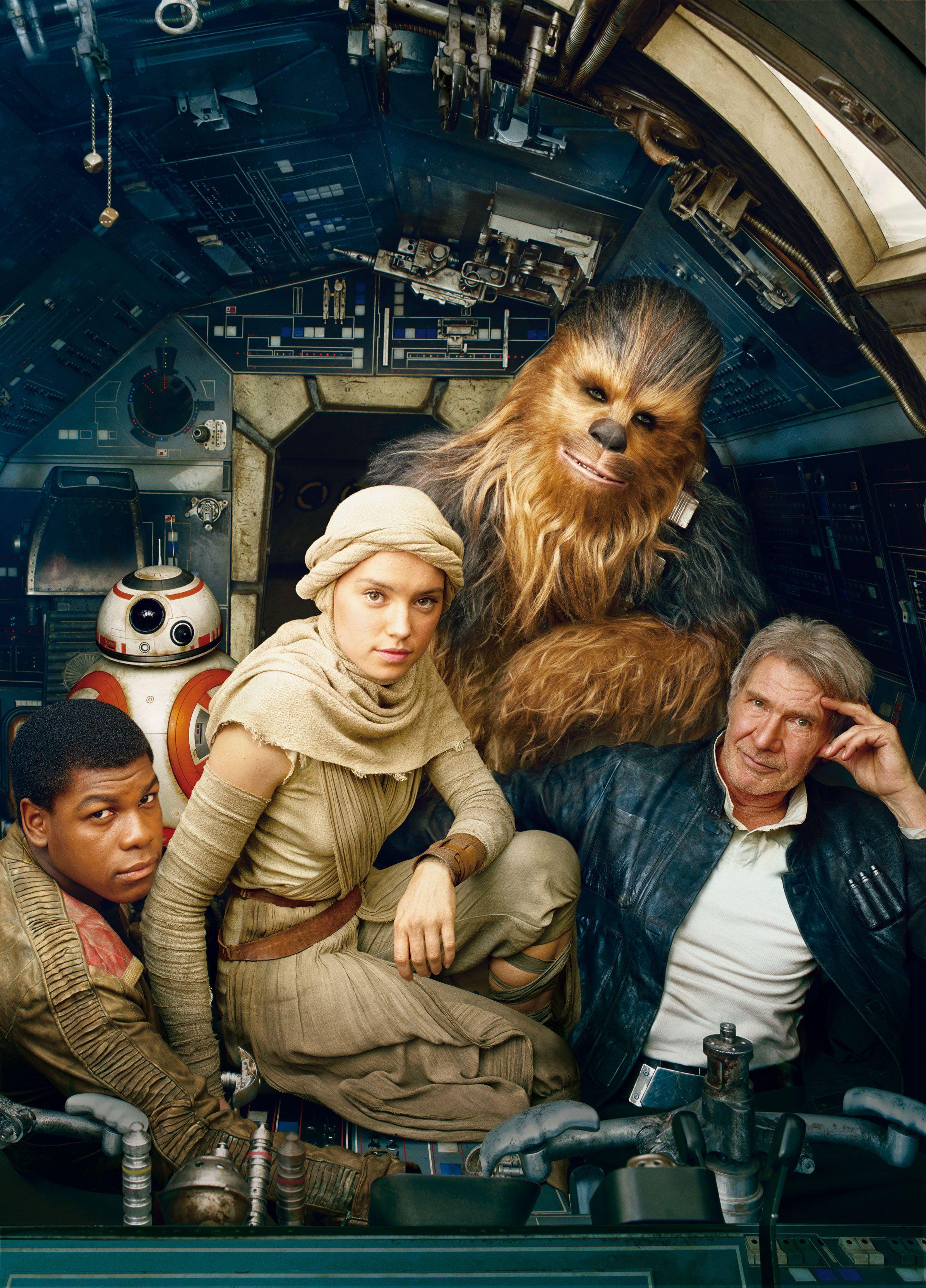 2392x3327 #The Force Awakens, #Star Wars, #Finn, #Rey, #Han Solo, #Chewbacca. Mocah HD Wallpaper