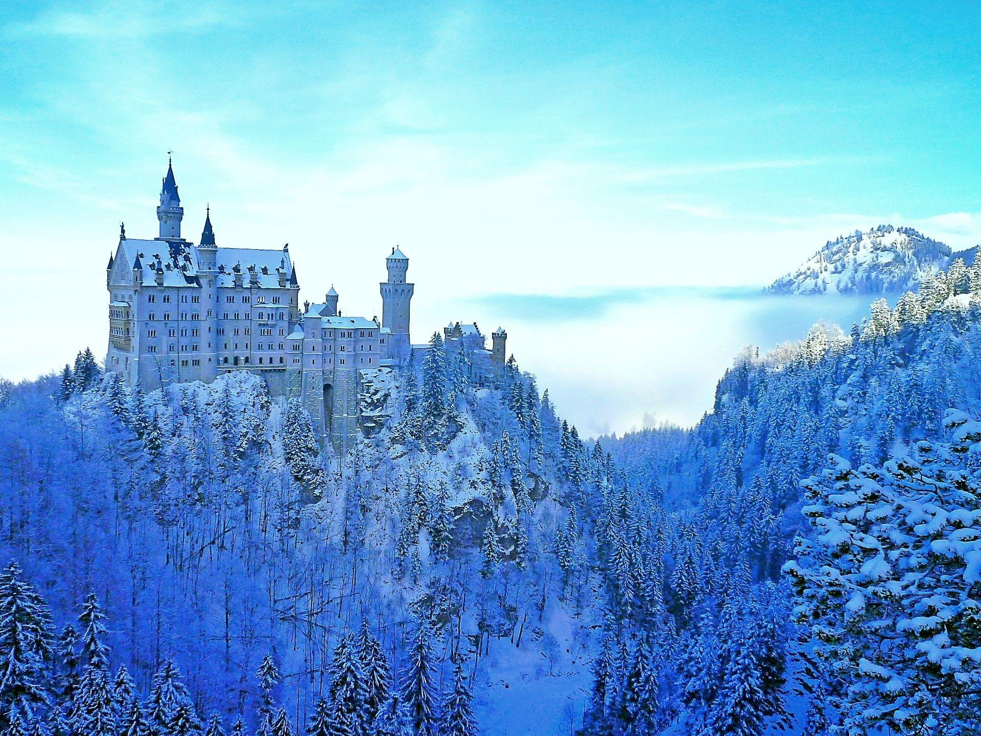 Featured image of post Mountain Snow Castle Wallpaper - Germany, mountains, castle, bridge, castle eltz, snow, made of stone, nature.