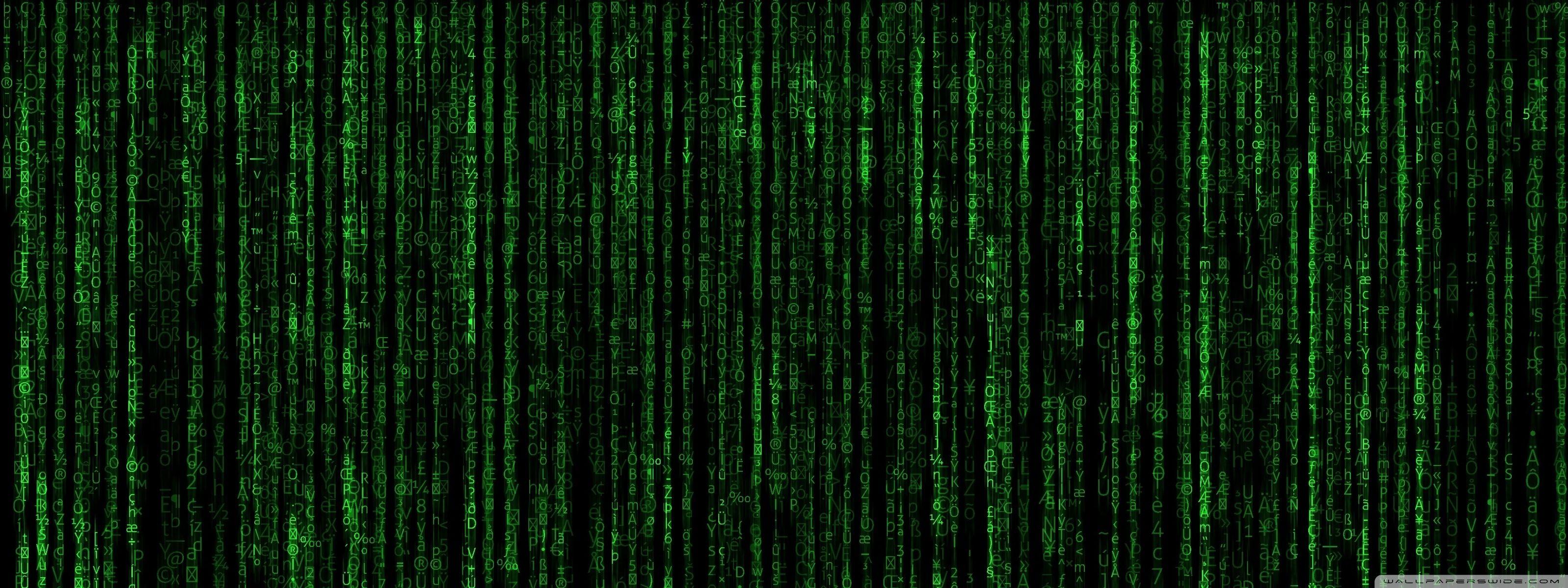 3200x1200 Matrix Code Ultra HD Desktop Background Wallpaper for 4K UHD TV