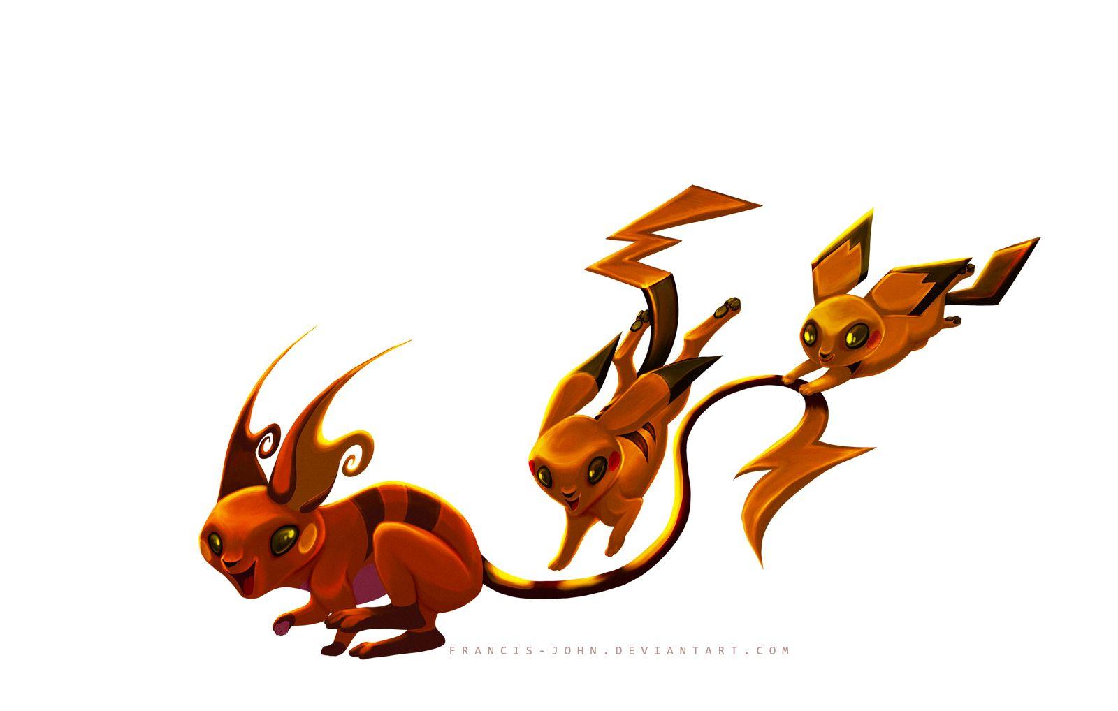 1600x1018 Raichu Pikachu Pichu By Francis John