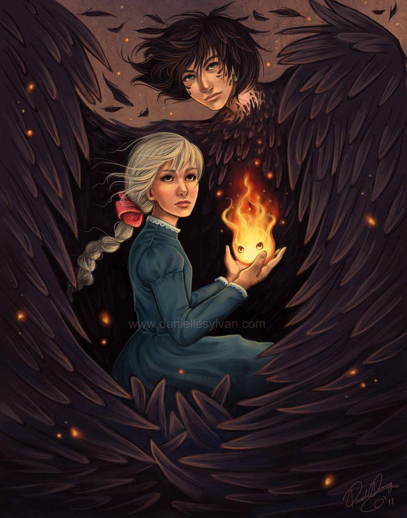 792x1008 Howl, Sophie, and Calcifer. Howls moving castle
