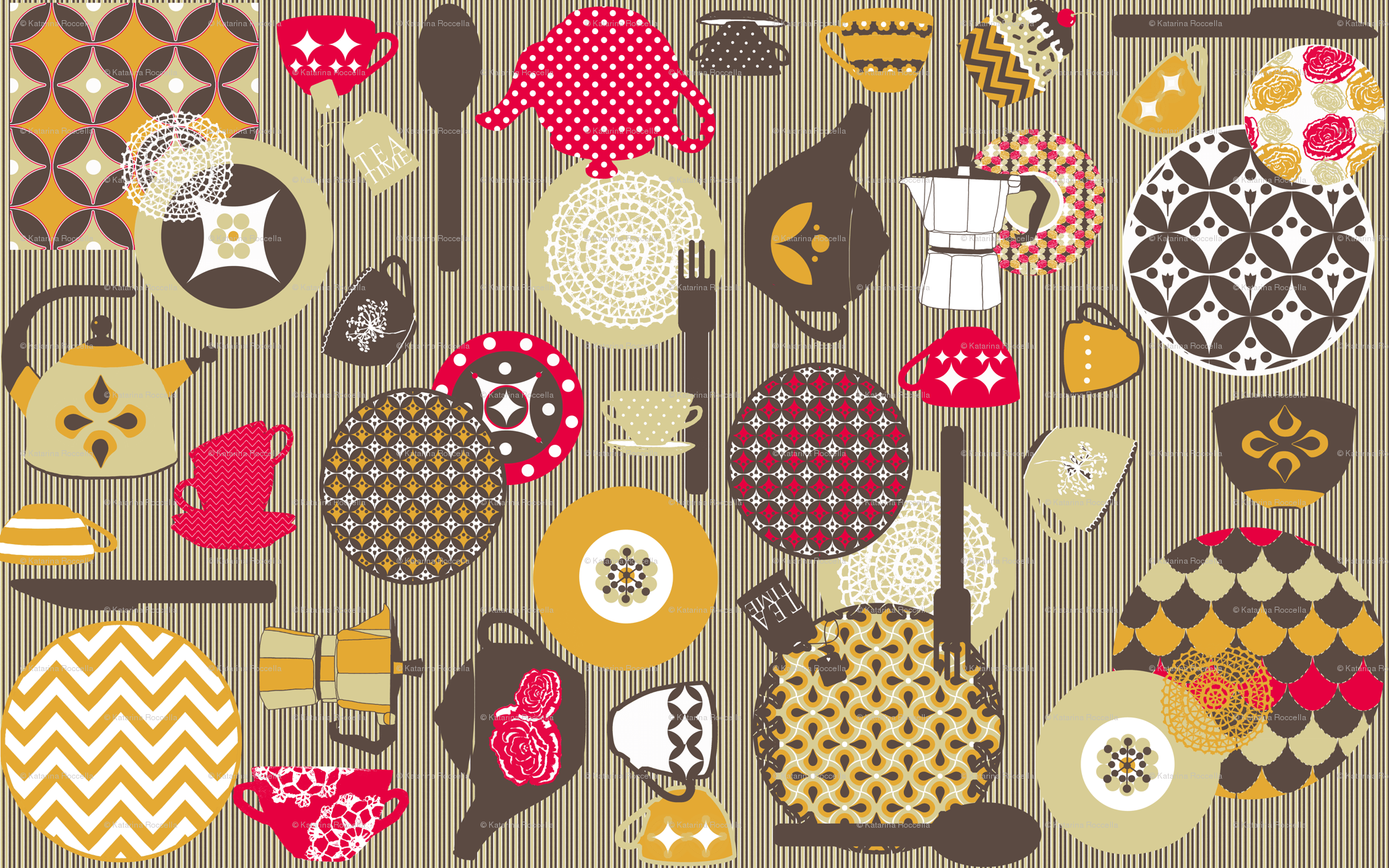 2067x1292 retro tea time stripe wallpaper