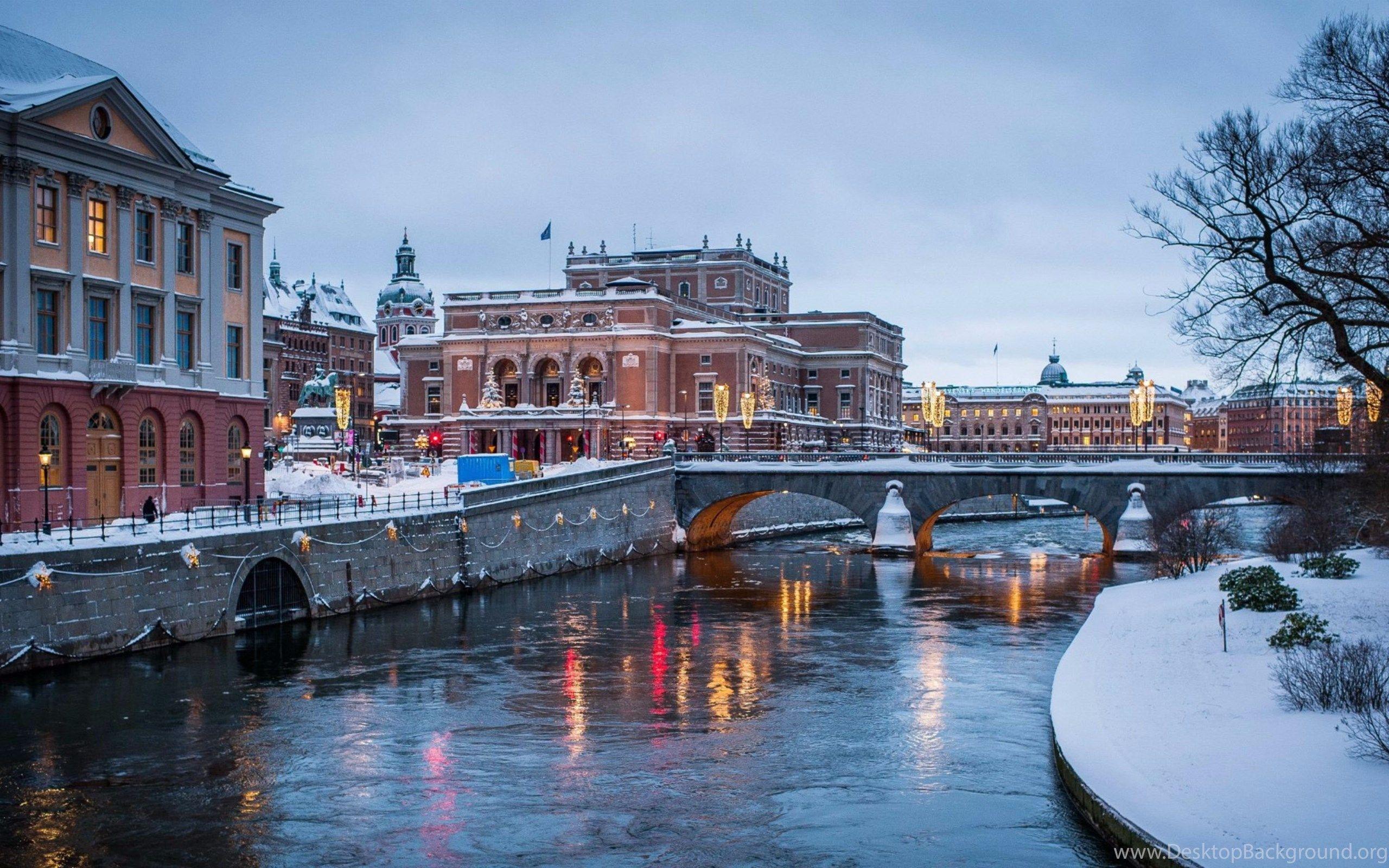 2560x1600 Winter 4K Stockholm Sweden Wallpaper Desktop Background