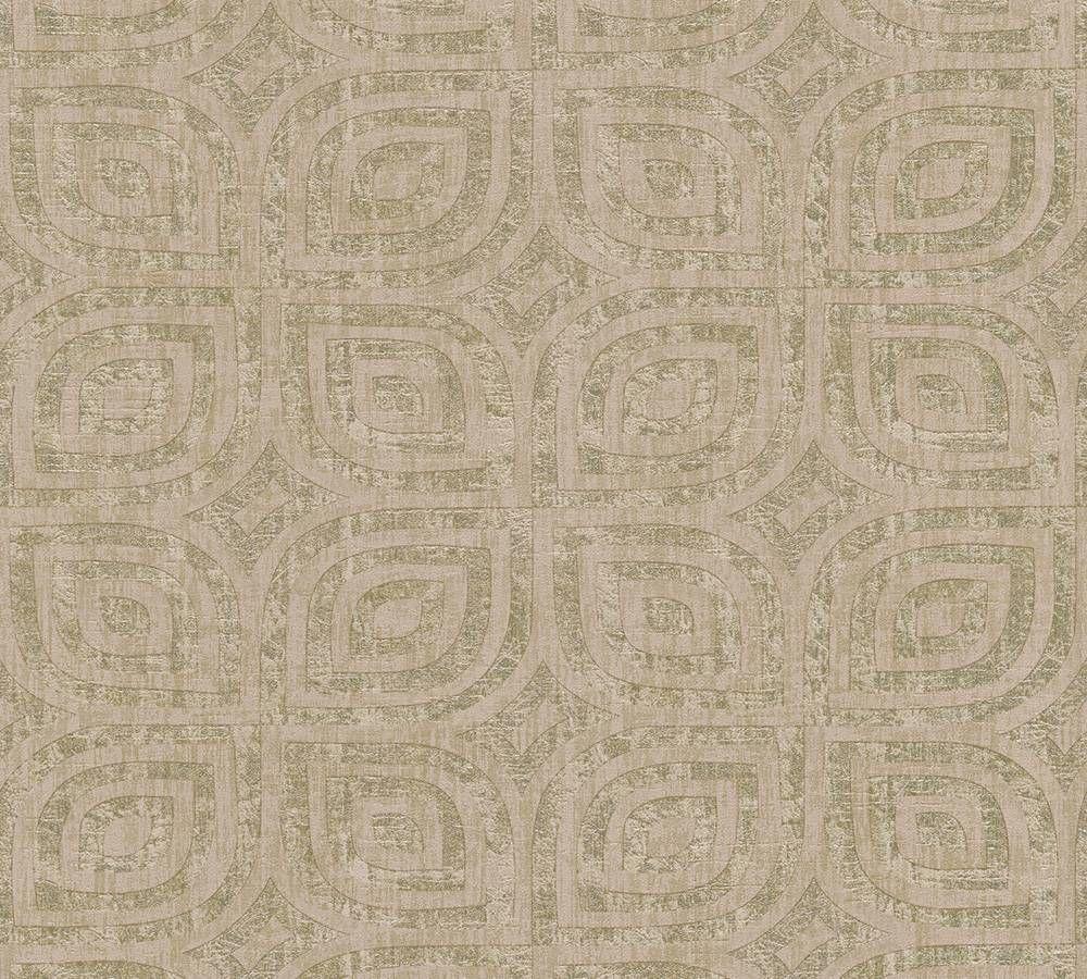 1000x900 Wallpaper Vintage Aztec Gold Taupe Livingwalls 32737 4