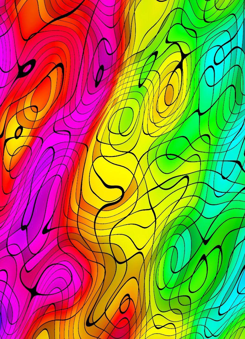 840x1160 Download 840x1160 wallpaper patterns, lines, wavy, colorful
