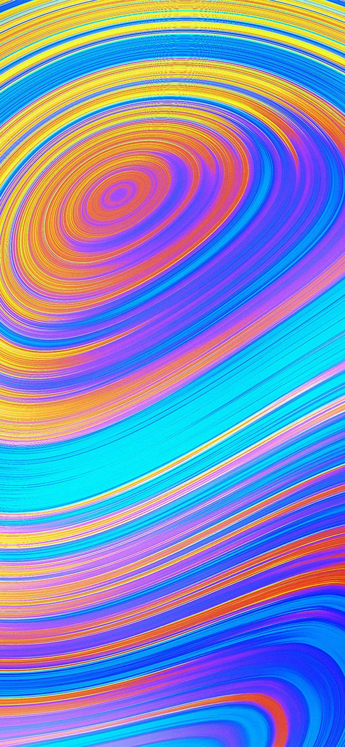 1125x2436 Circle Earth Blue Color Pattern Background iPhone Wallpaper Free