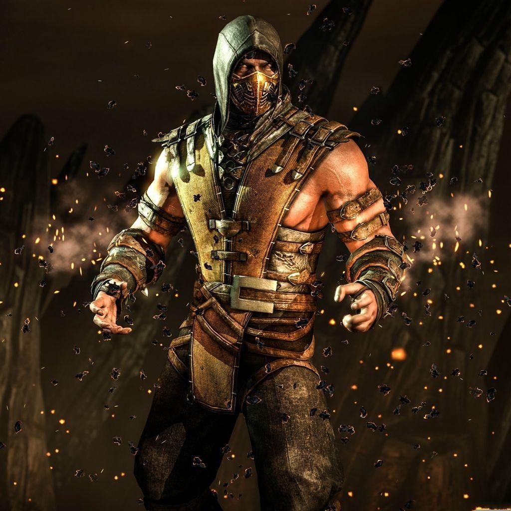 1024x1024 Mortal Komabt X Scorpion #iPad #Air #wallpaper. Mortal kombat x