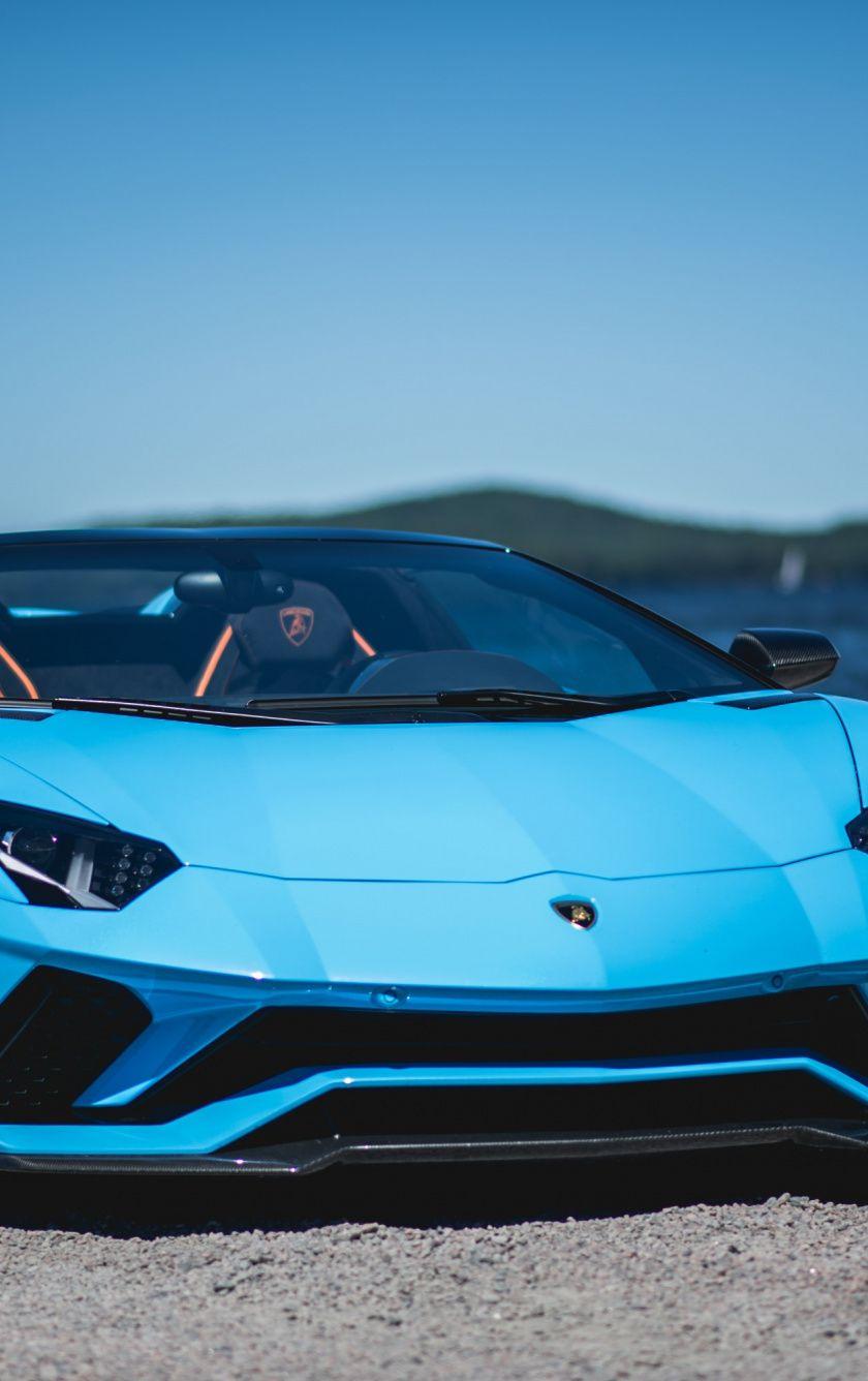 840x1336 Download Blue, sports car, Lamborghini Aventador S wallpaper