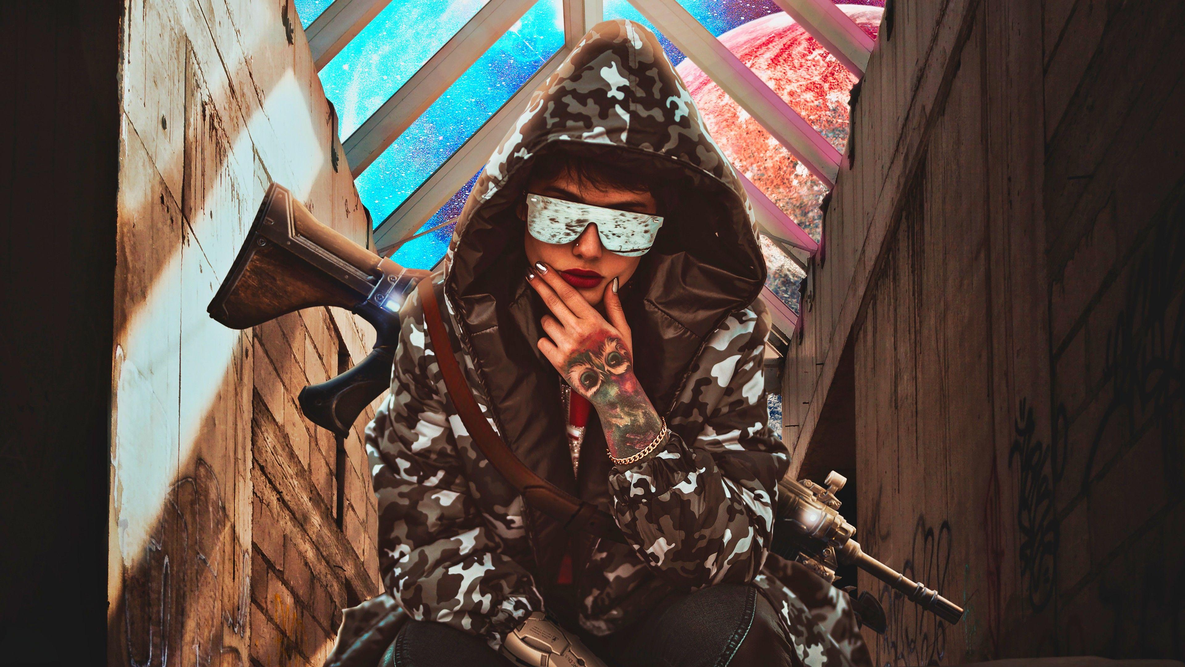 3840x2160 Dope Girl 4K Wallpaper
