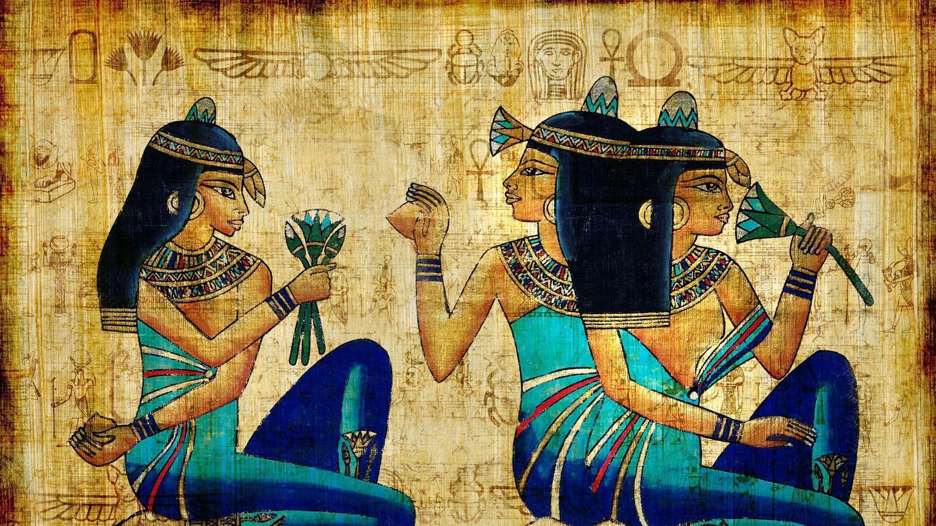 1920x1080 Download wallpaper 1920x1080 brunette, girl, ancient, egypt