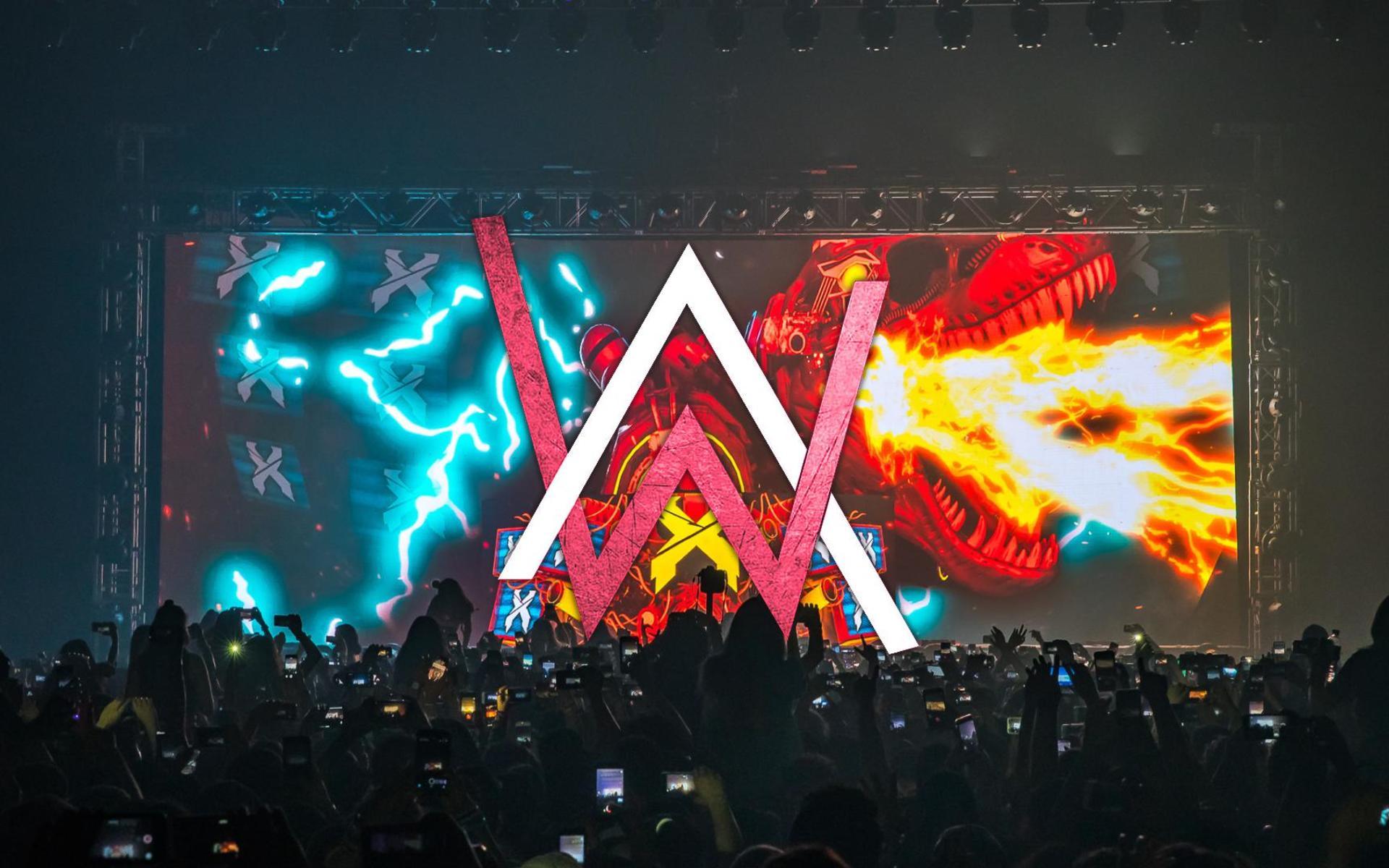 1920x1200 Download wallpaper Alan Walker, stage, DJ, logo, concert, DJ Alan