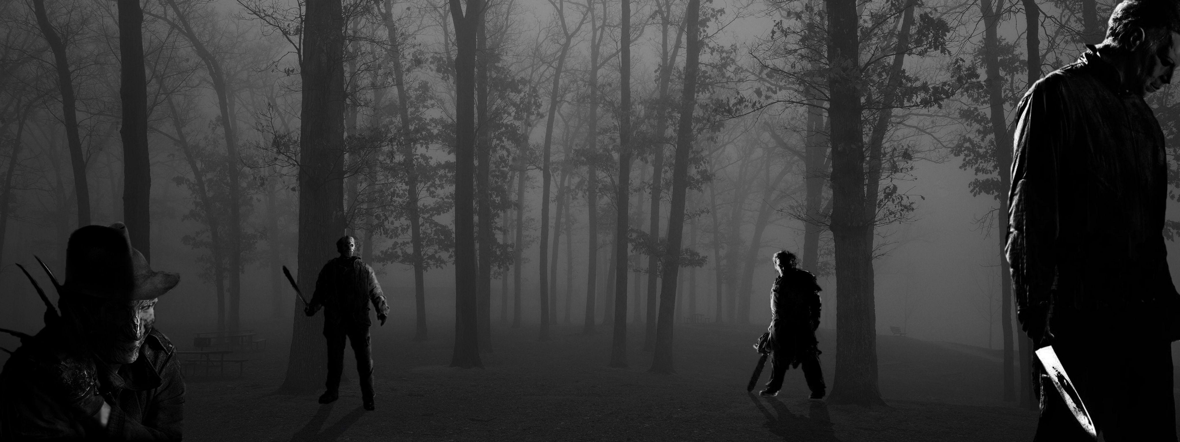 4096x1536 Free download jason voorhees michael myers leatherface 3200x1200 w