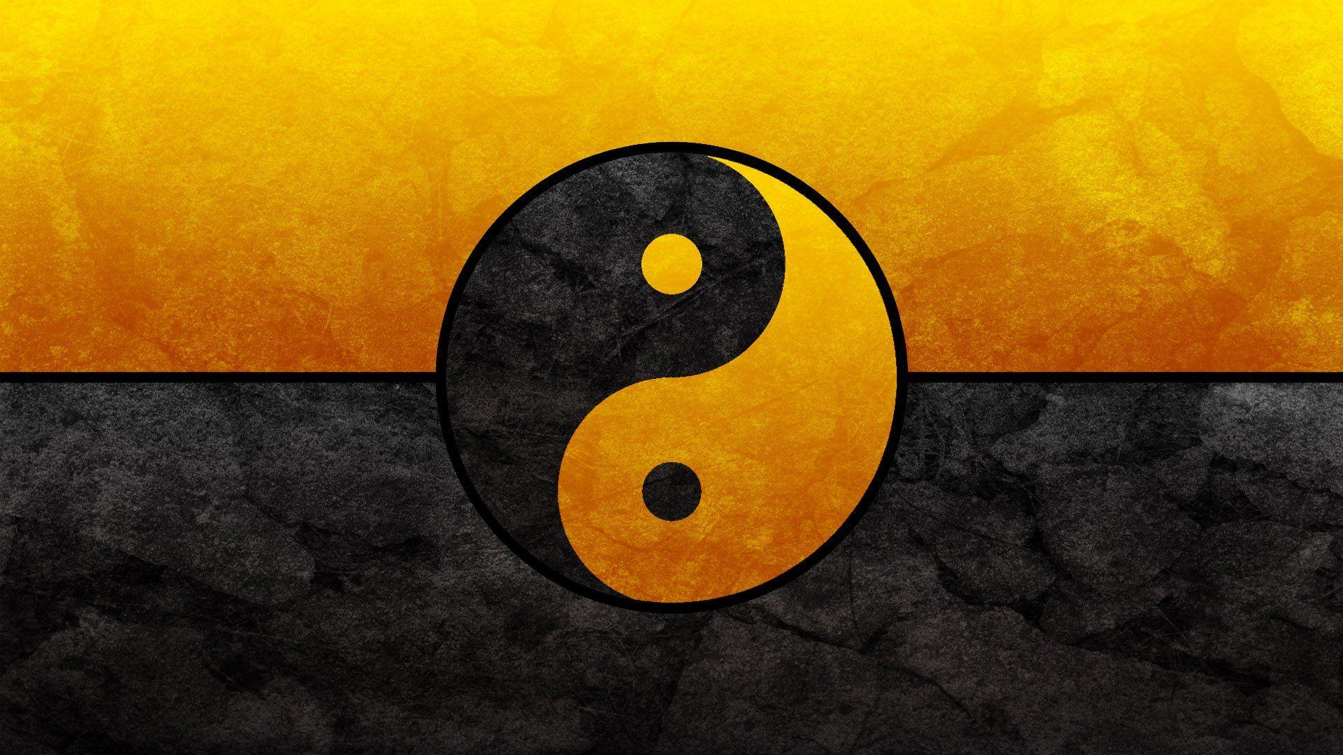 1920x1080 Black and Gold Yin Yang symbol HD wallpaperx1080