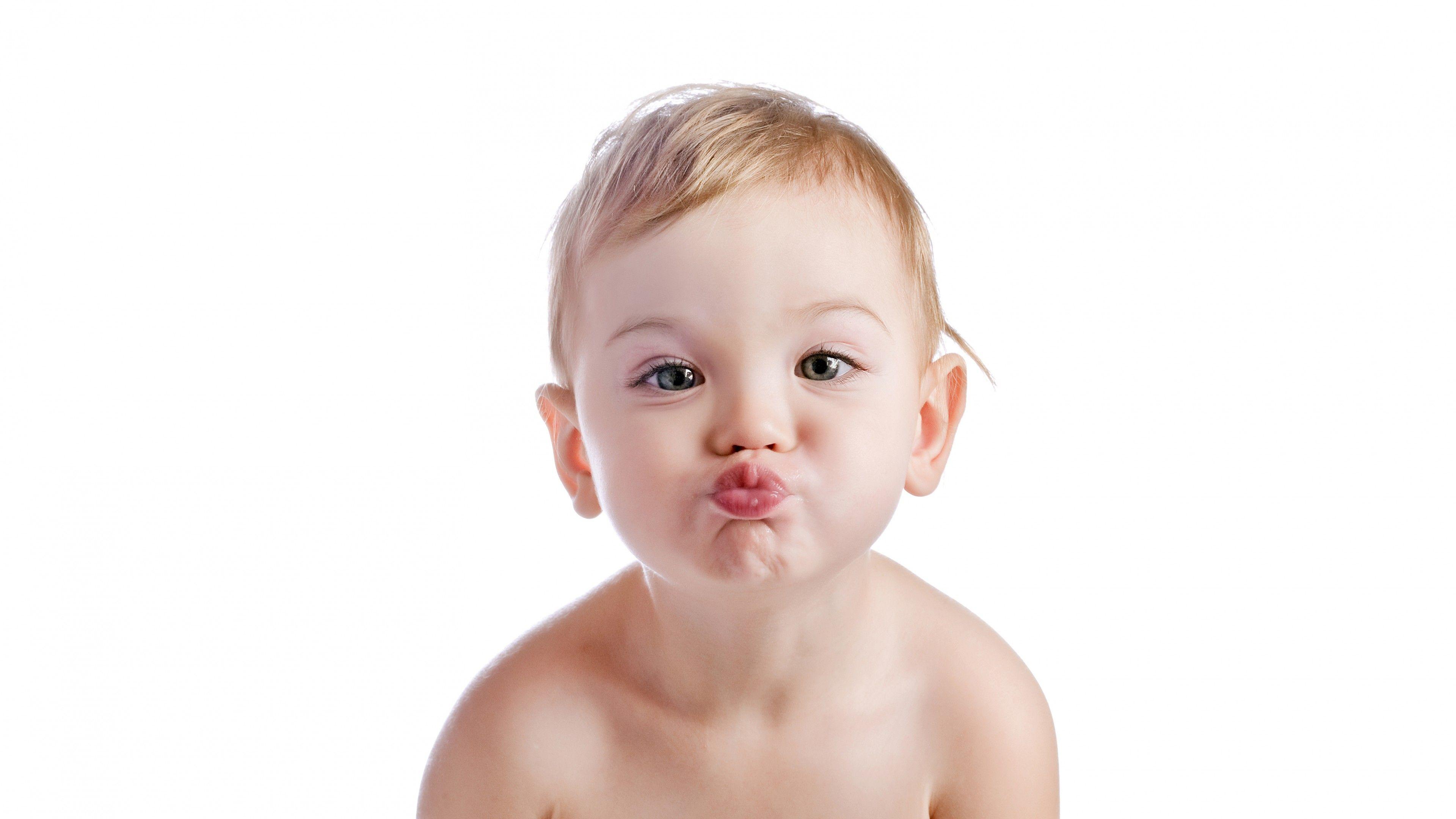 3840x2160 Wallpaper Kiss, Cute baby boy, Baby Kiss, 5K, Cute