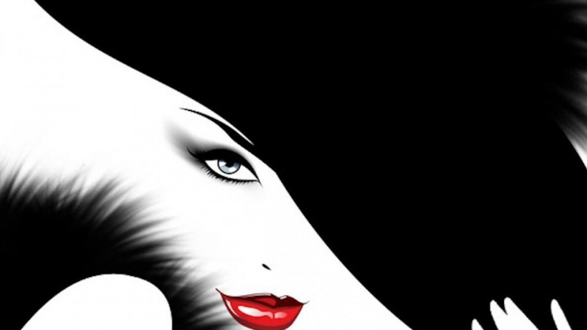 1920x1080 Red Lips Artwork Wallpaper 28448