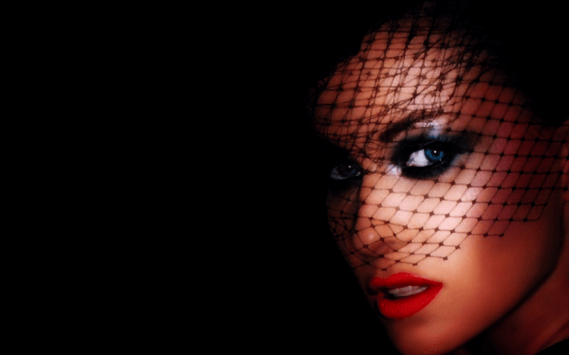 1920x1200 Women veil red lips lipstick wallpaperx1200