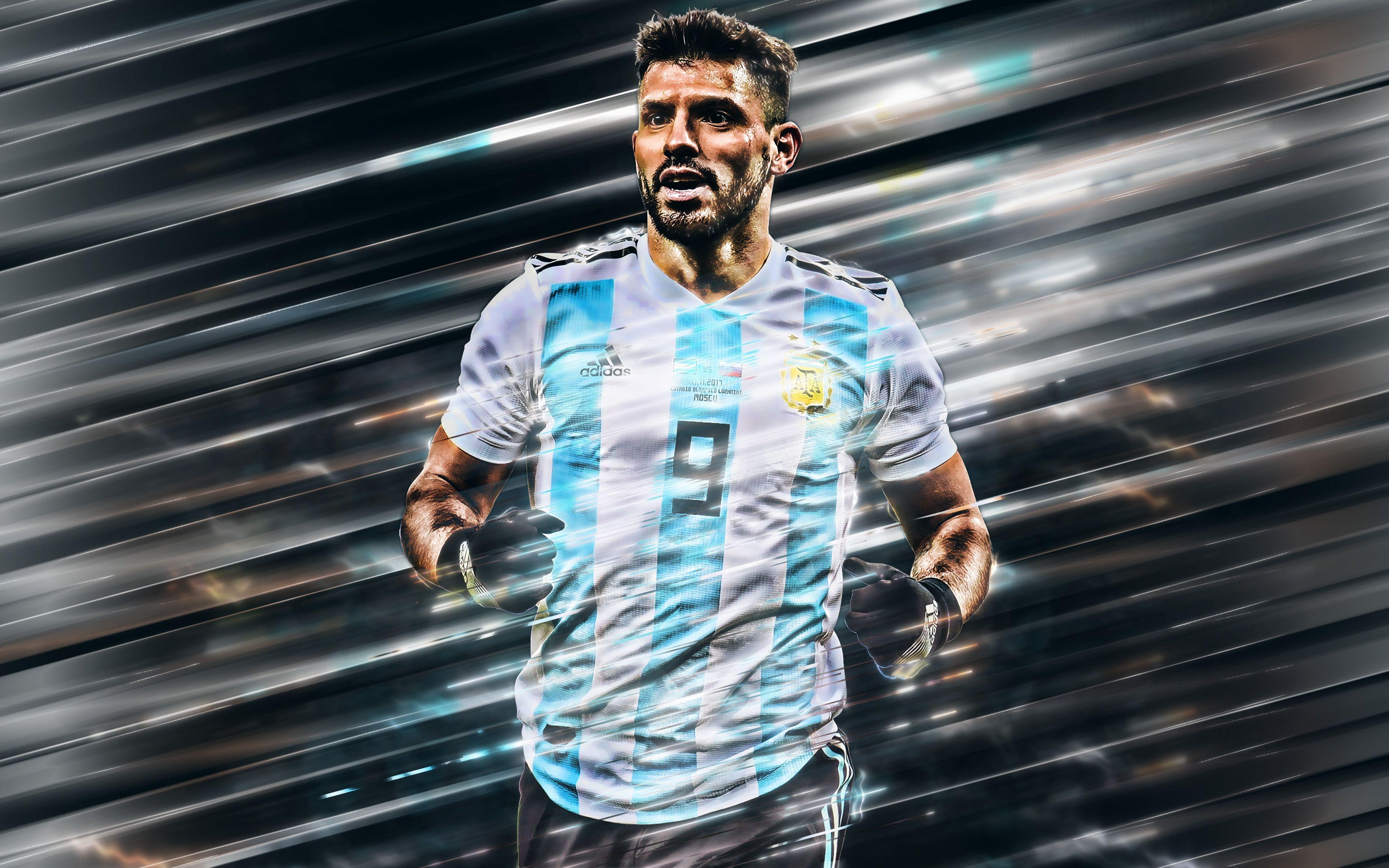 3840x2400 Sergio Agüero 4k Ultra HD Wallpaper. Background Imagex2400