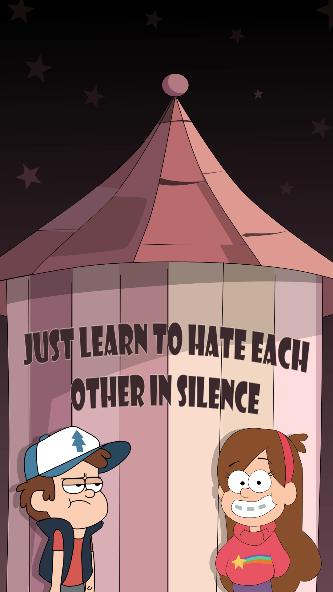 1082x1924 Mobile Wallpaper I made to hate each other in silence