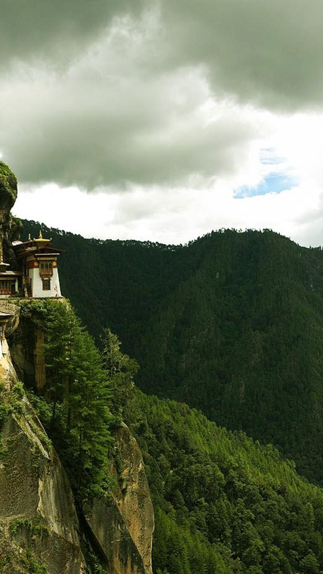 1080x1920 ScreenHeaven: Asian architecture Chinese Cliff architecture
