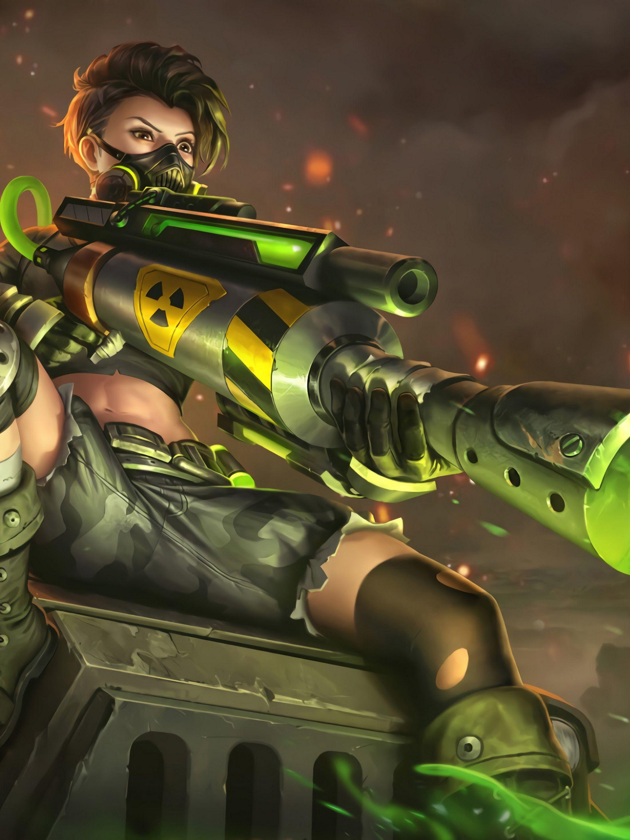 2048x2732 Kimmy Bio Frontier Skin Mobile Legends 4K Wallpaper