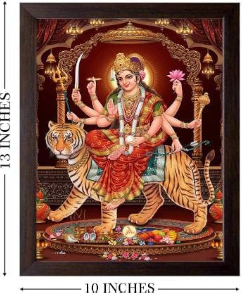 827x1000 Amazon.com Durga Mata Religious Photo Framex10 inch