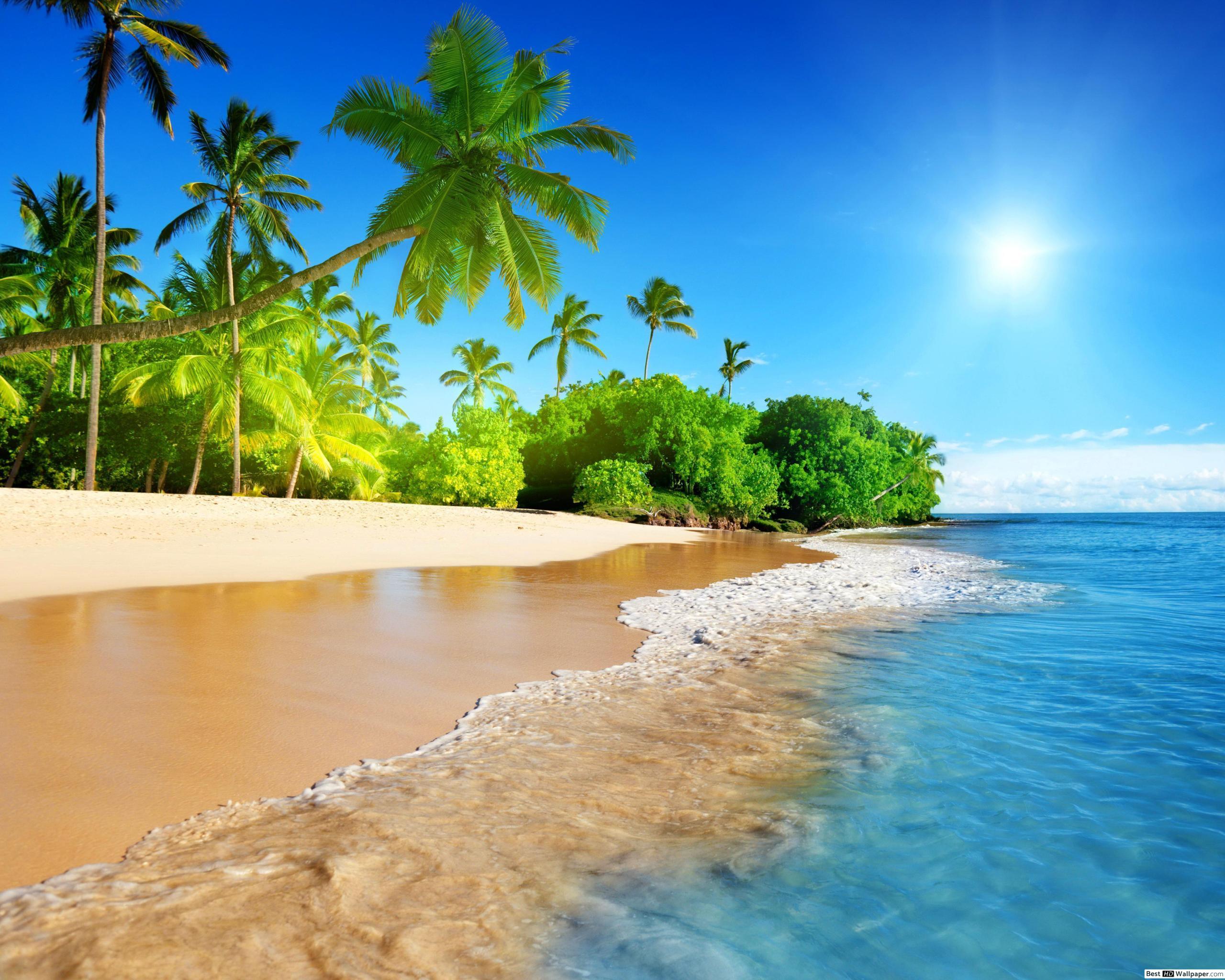 2560x2048 Colorful beach view HD wallpaper download
