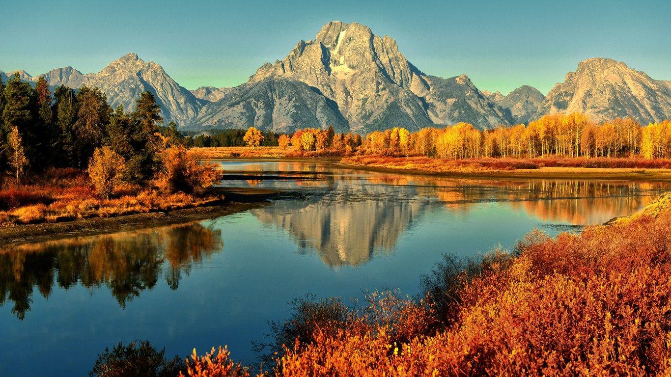 1366x768 Free Autumn Mountain Wallpaper High Definition at Landscape Monodomo