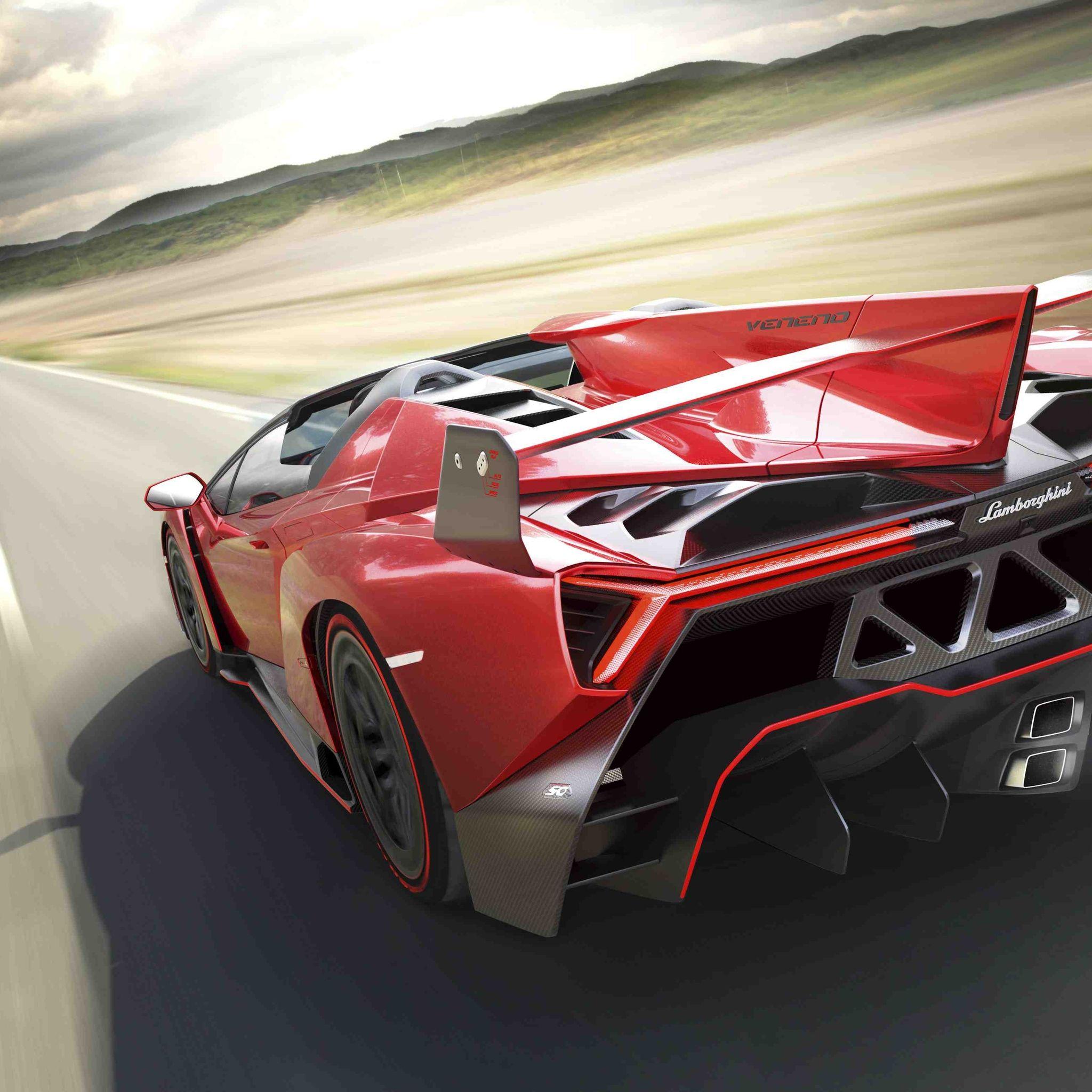 2048x2048 Lamborghini Veneno Roadster Rear iPad Air HD 4k