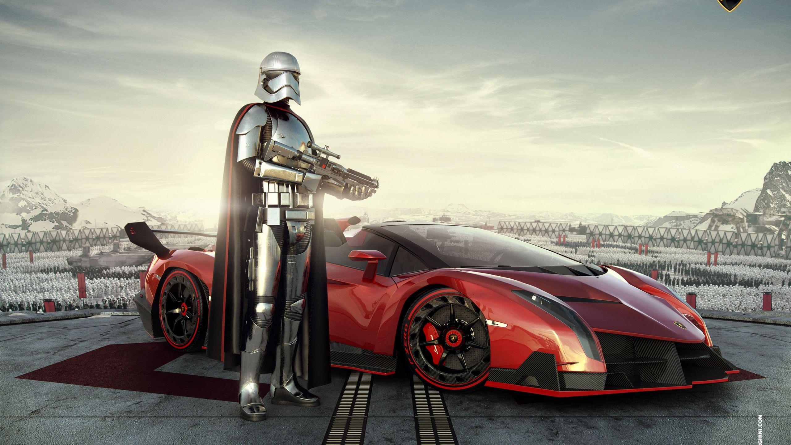 2560x1440 Wallpaper Lamborghini Veneno Roadster, Captain Phasma, HD