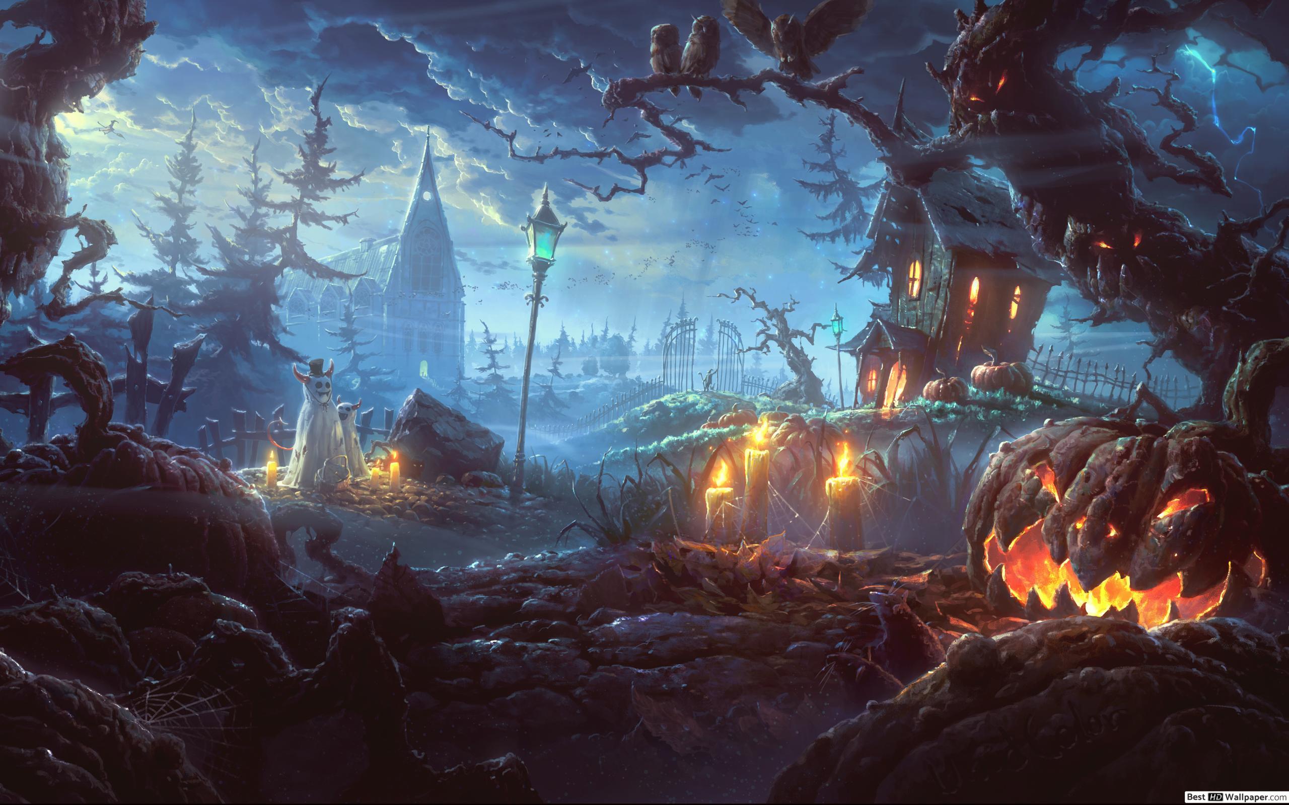 2560x1600 Scary forest HD wallpaper download