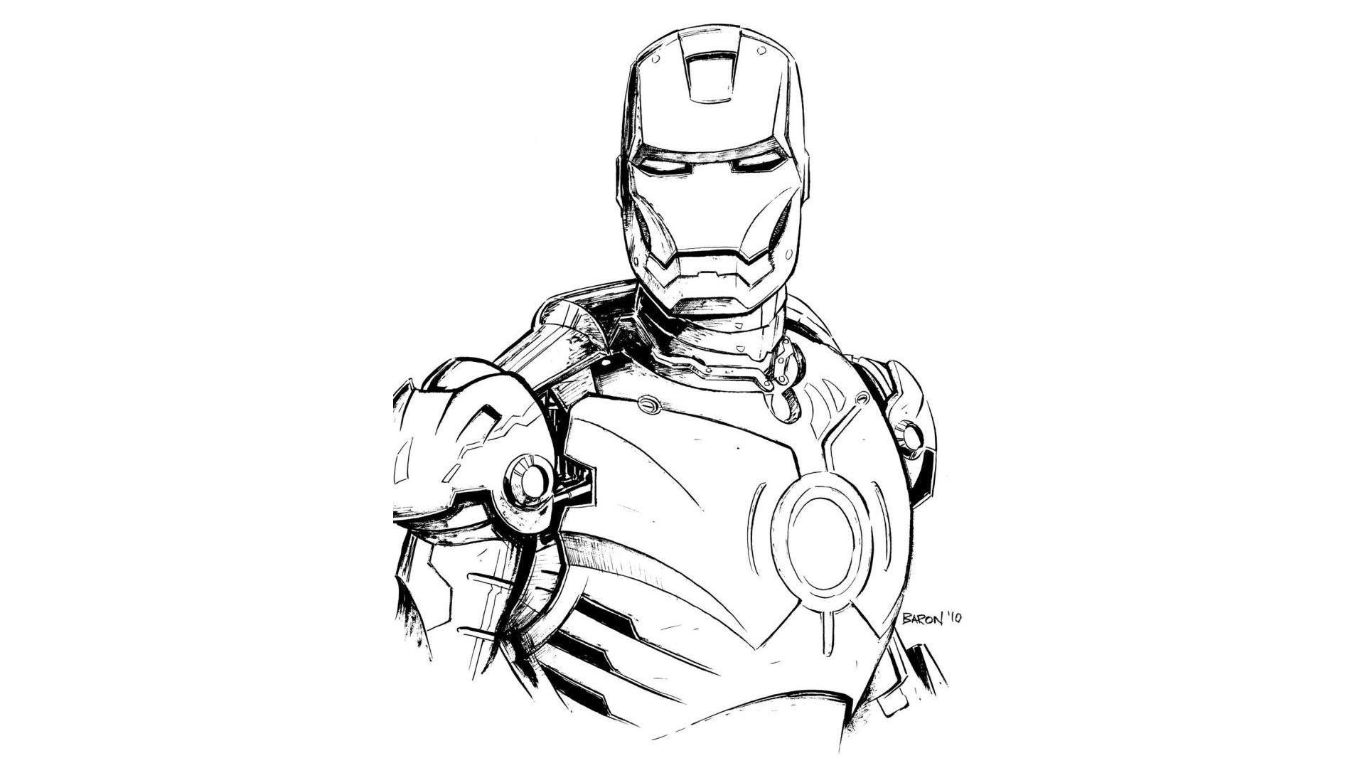 Ironman Cartoon Drawing