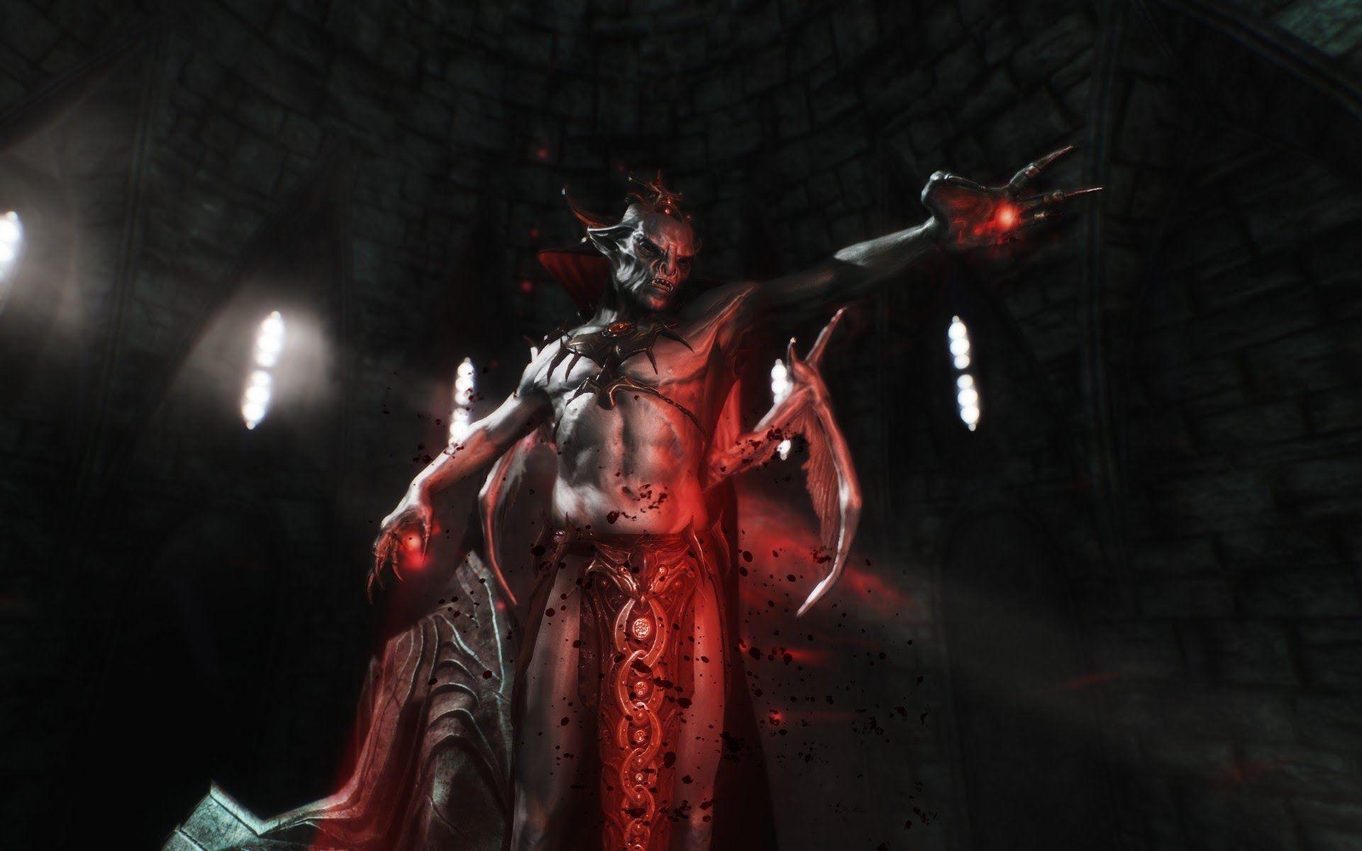 1920x1200 Wallpaper pour un seigneur vampire de Dawnguard. Skyrim, Vampire