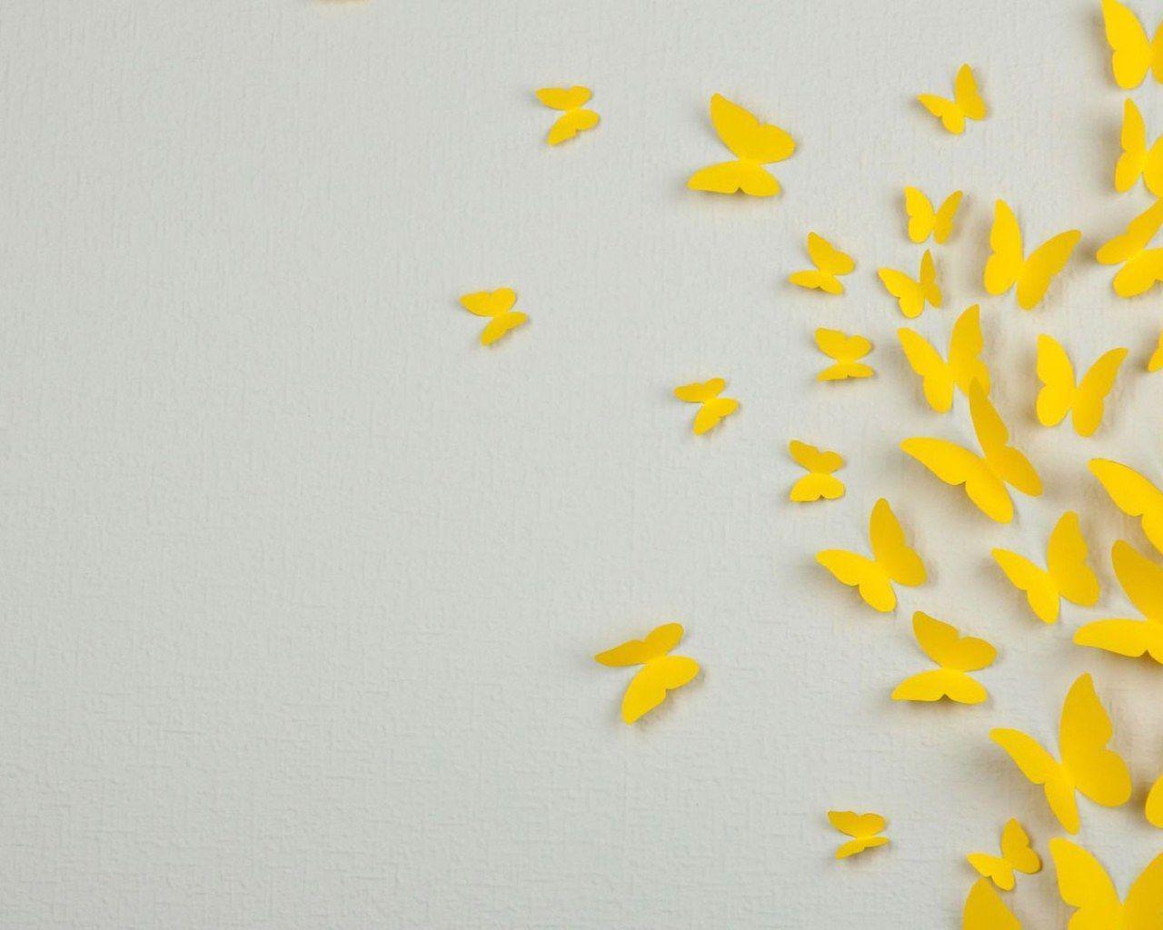 1280x1024 Aesthetic Wallpaper • Aesthetic wallpaper yellow butterfly