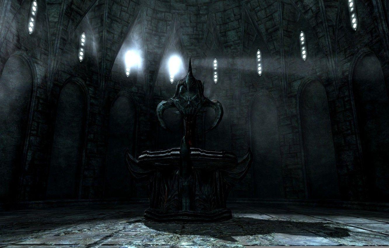 1332x850 Wallpaper game, fountain, vampires, skyrim, Skyrim, tes, dawnguard