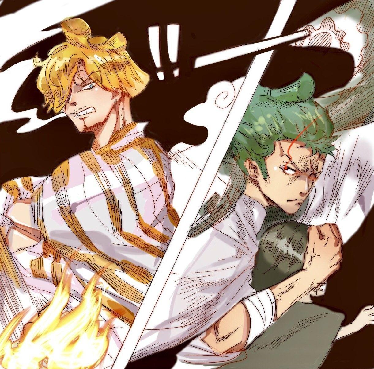 1221x1202 Zoro and Sanji. One piece image, Anime one, One piece