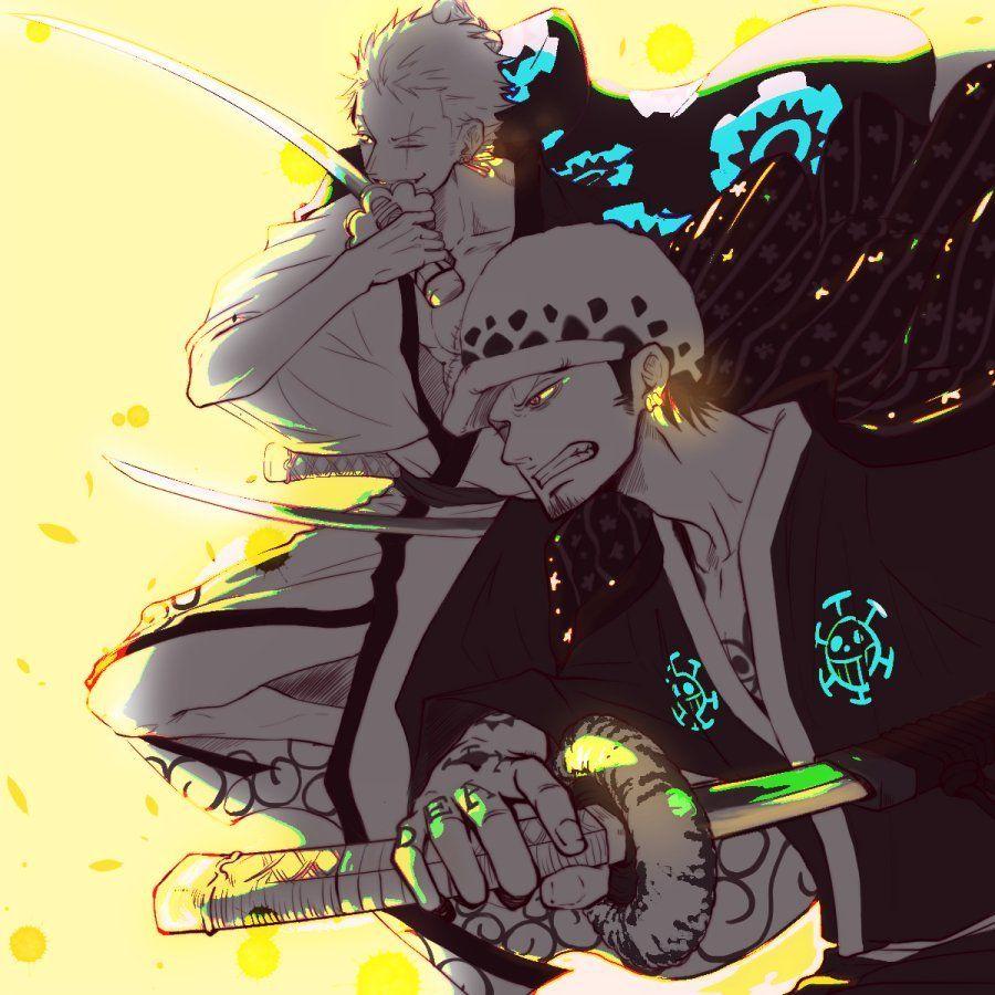 900x900 Trafalgar D Water Law Roronoa Zoro Zorojuro Straw Hat Pirates
