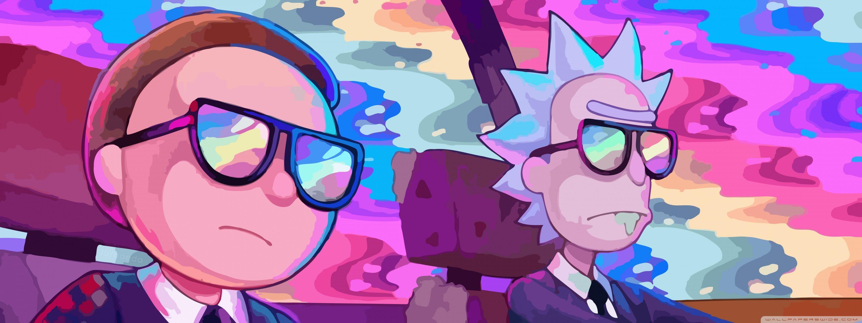 3360x1260 Rick and Morty Car Rainbow Ultra HD Desktop Background Wallpaper for 4K UHD TV : Widescreen & UltraWide Desktop & Laptop : Multi Display, Dual Monitor : Tablet