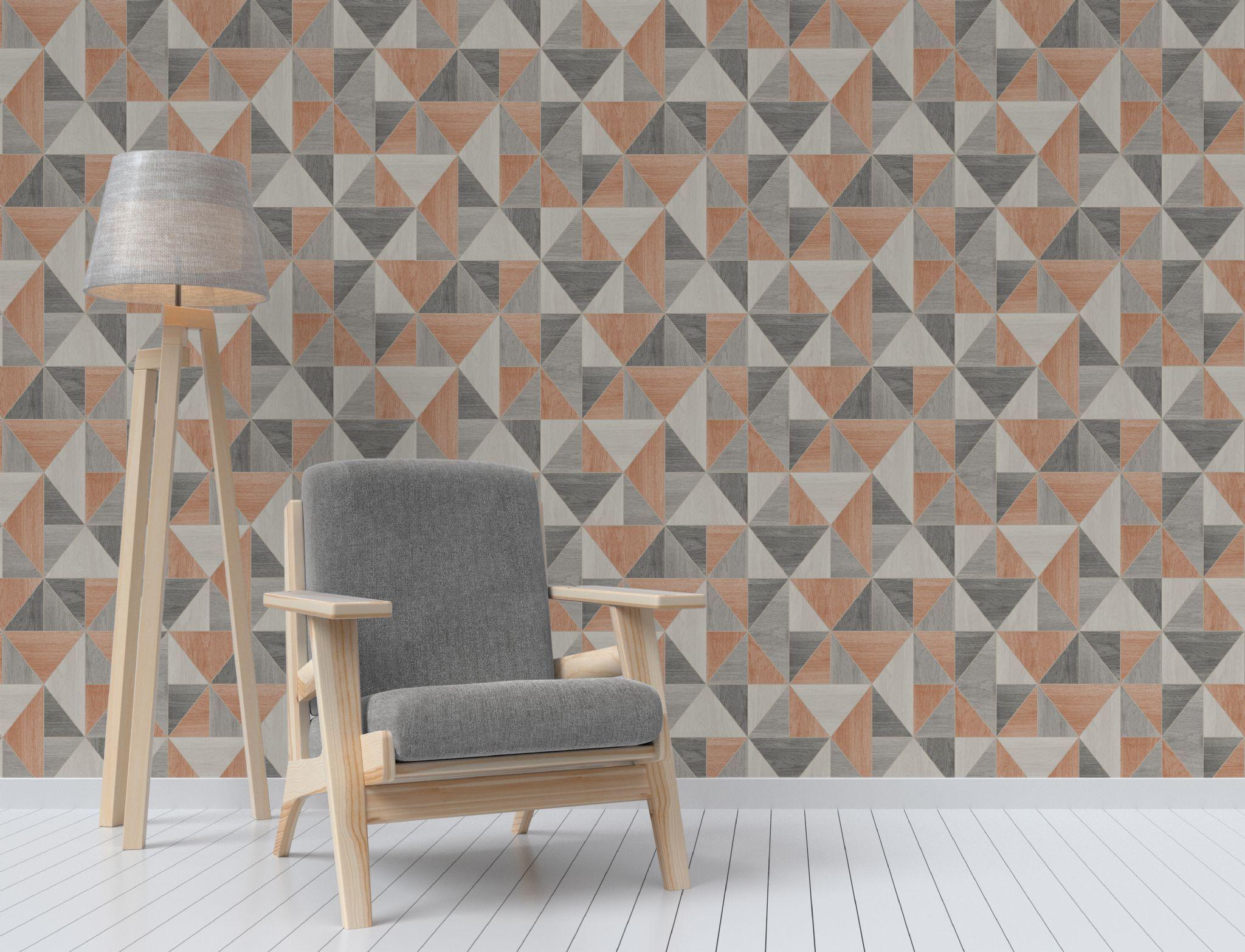 2048x1566 Fine Decor Apex Wood Grain Burnt Orange FD42225 Wallpaper