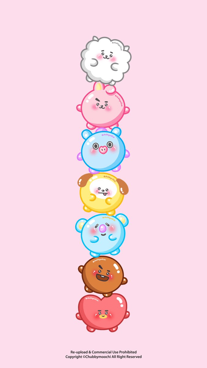 677x1200 REST) van파니 ・⌣・. Cute wallpaper, Bts chibi