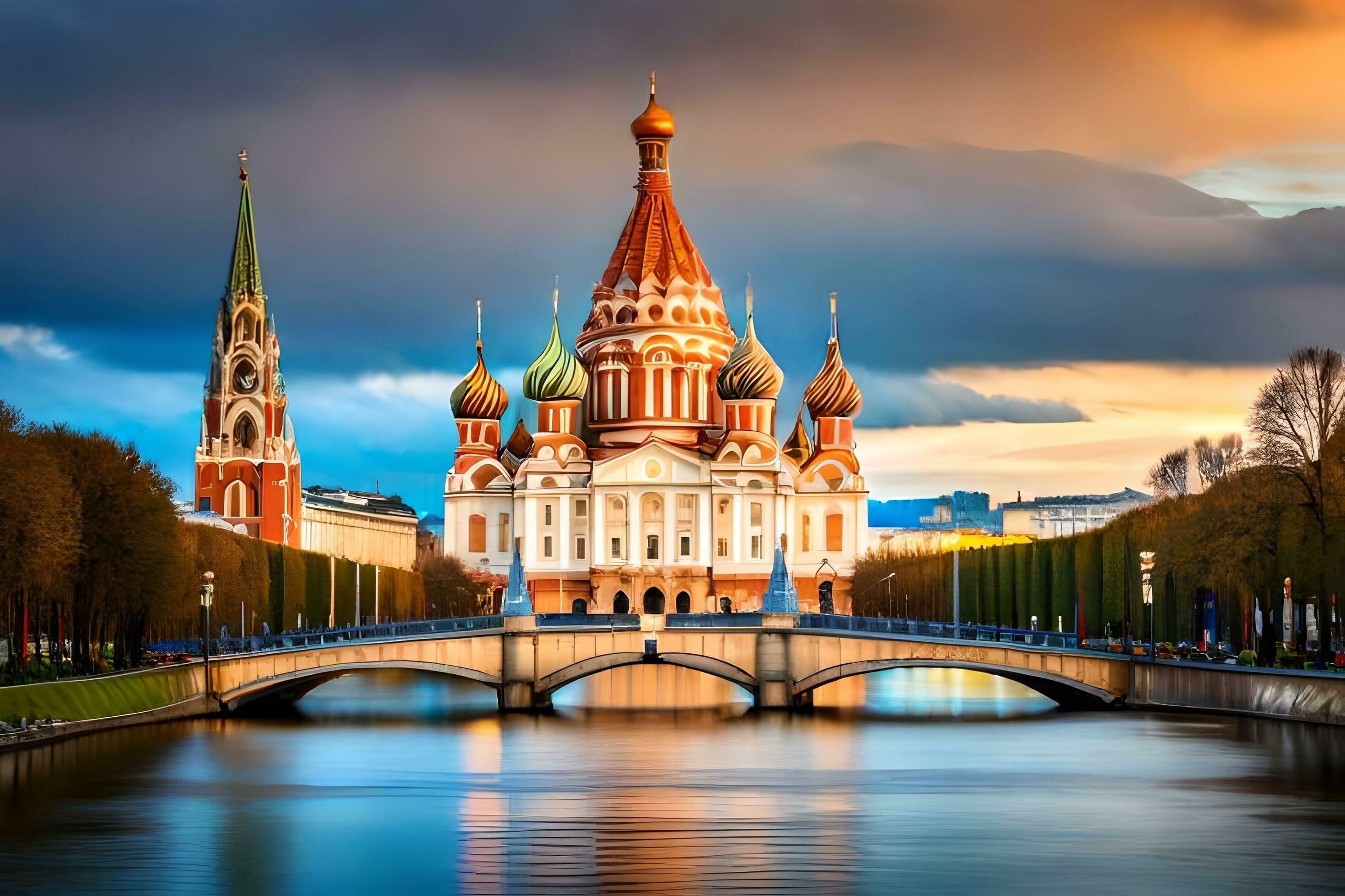 2940x1960 The Cathedral Of St Basil In Moscow, Russia. AI Generated