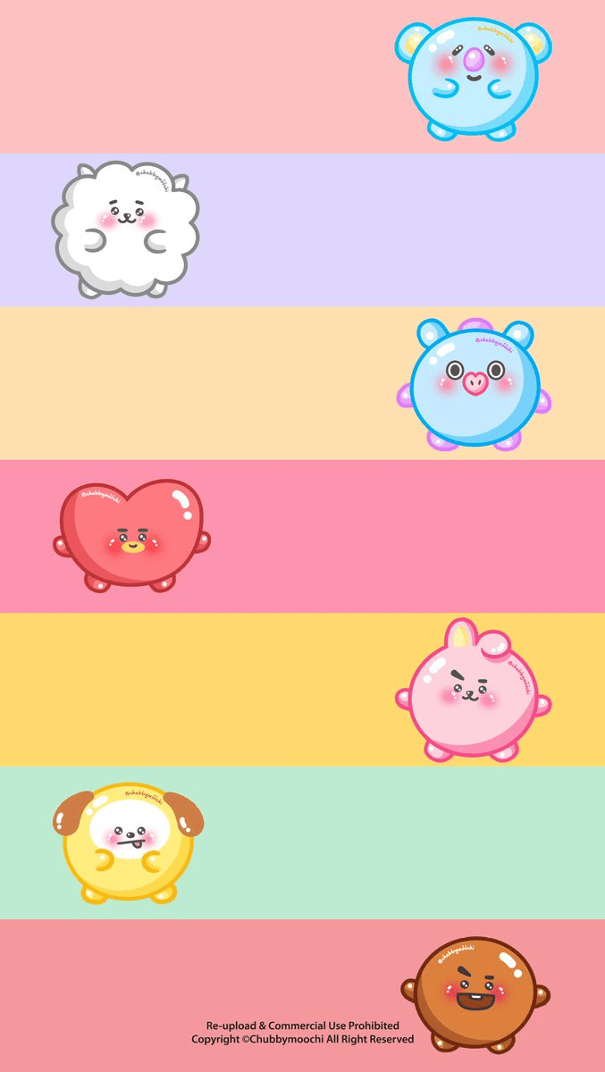 BTS Kawaii Wallpapers - Top Free BTS Kawaii Backgrounds - WallpaperAccess
